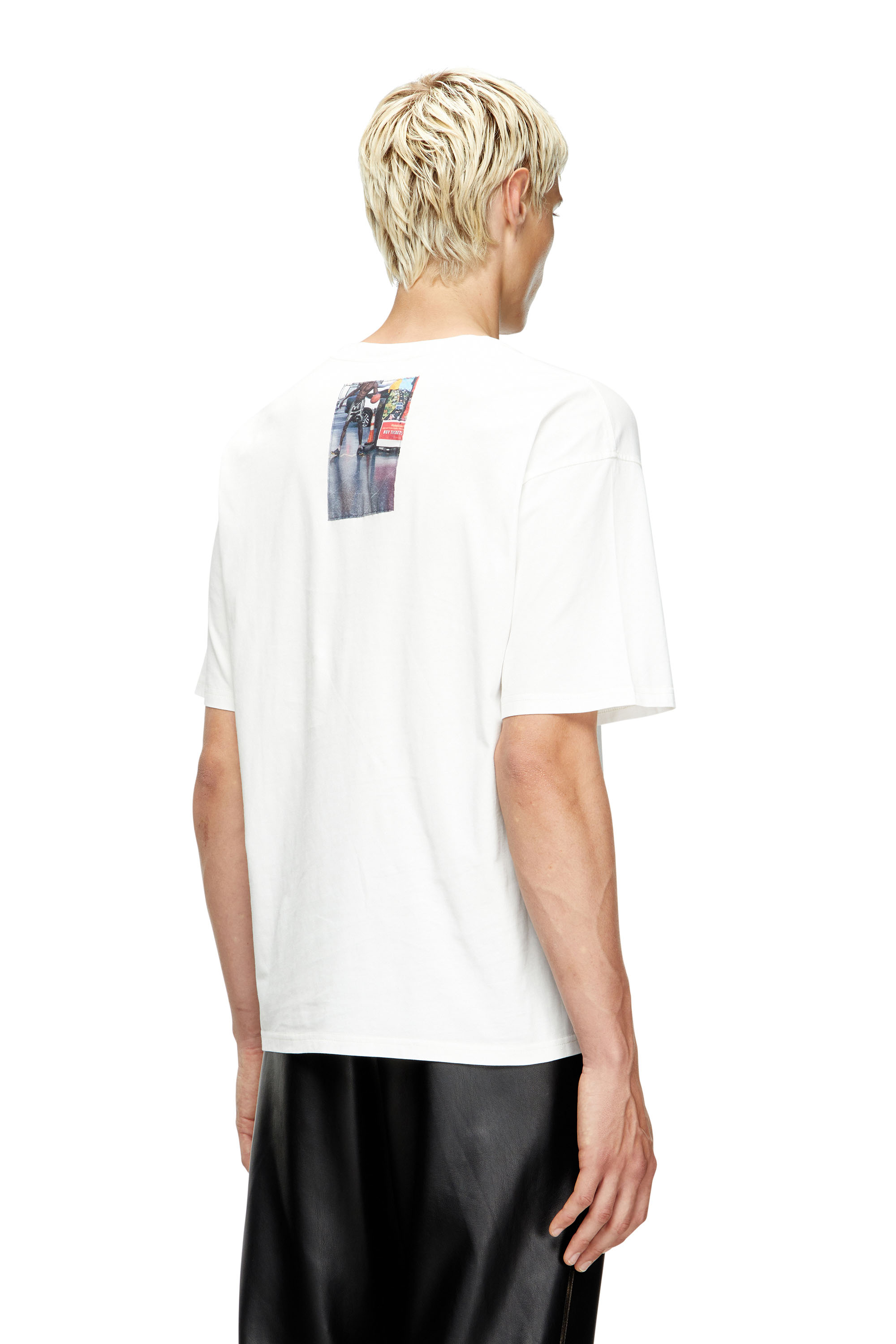 Diesel - T-BOXT-T3, Male's T-shirt with logo photo patches in White - 4
