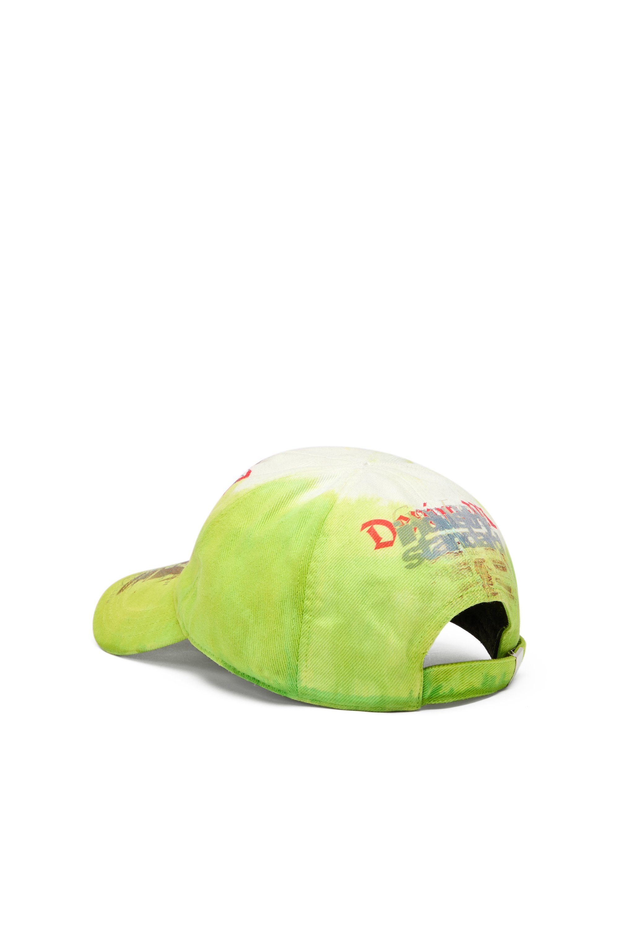 Diesel - C-HRIS, Male's Baseball cap with bandana prints in Green Fluo - 2