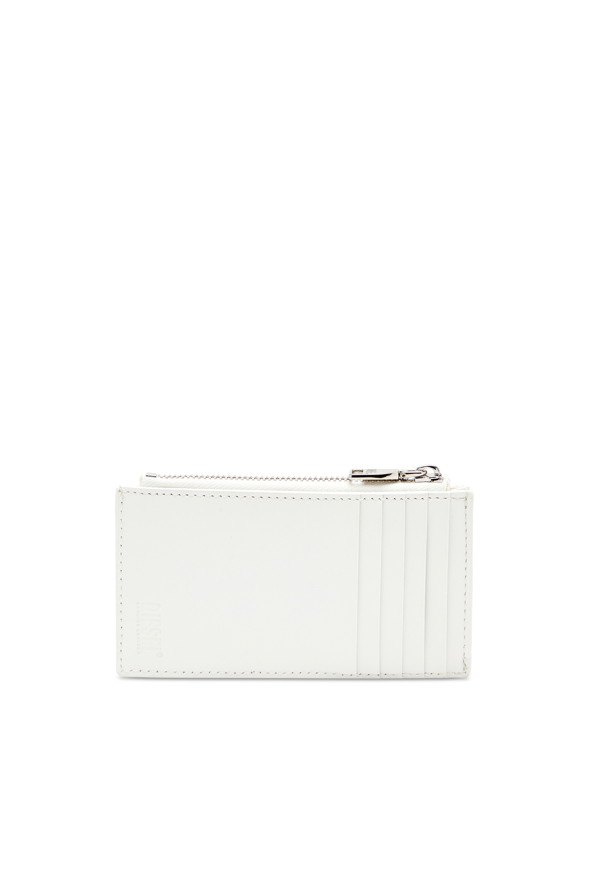 Diesel - 1DR CARD HOLDER III, Porte-cartes plat en cuir nappa Femme in Blanc - 2