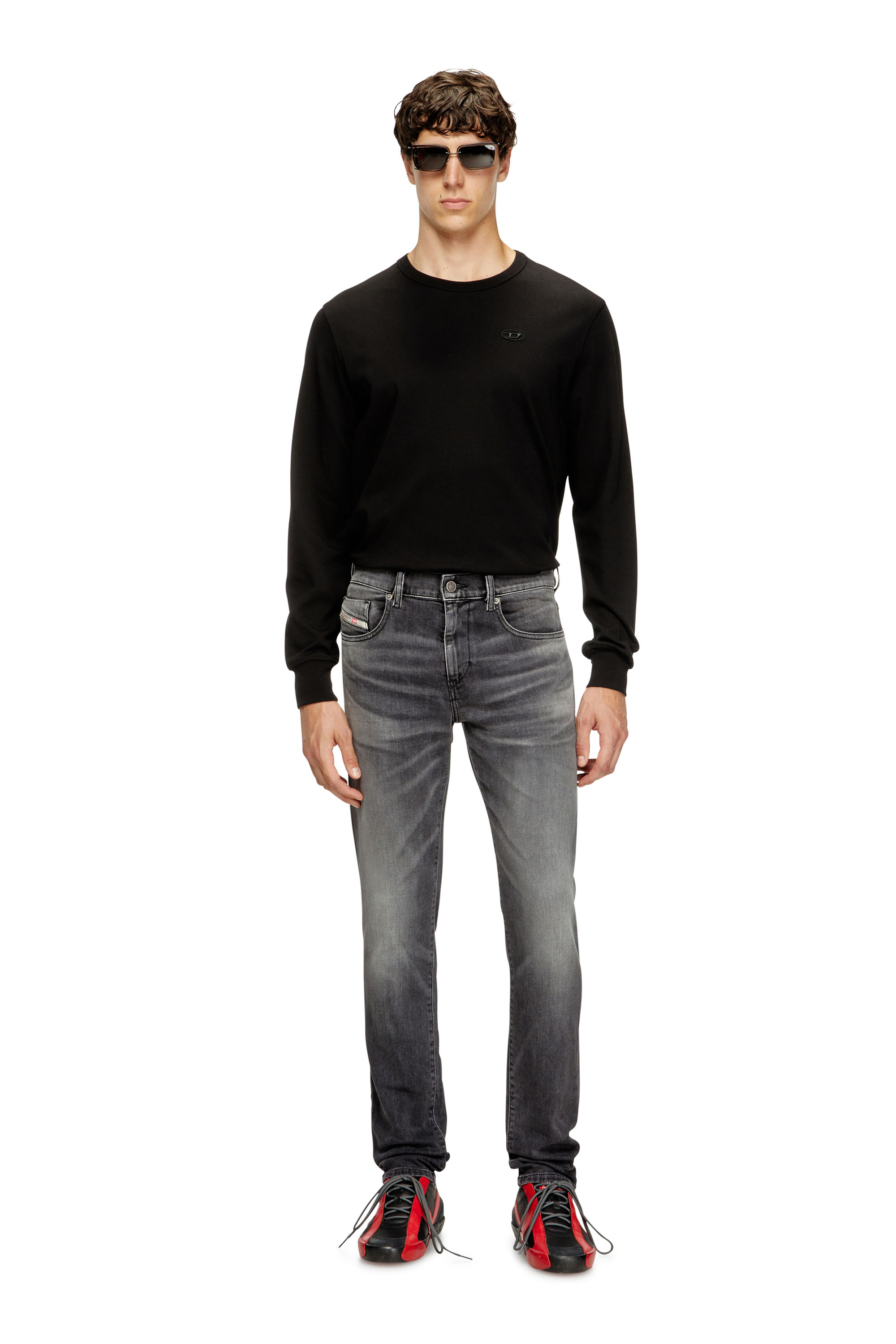 Diesel - Male's Slim Jeans 2019 D-Strukt 09J52, Black/Dark Grey - 2