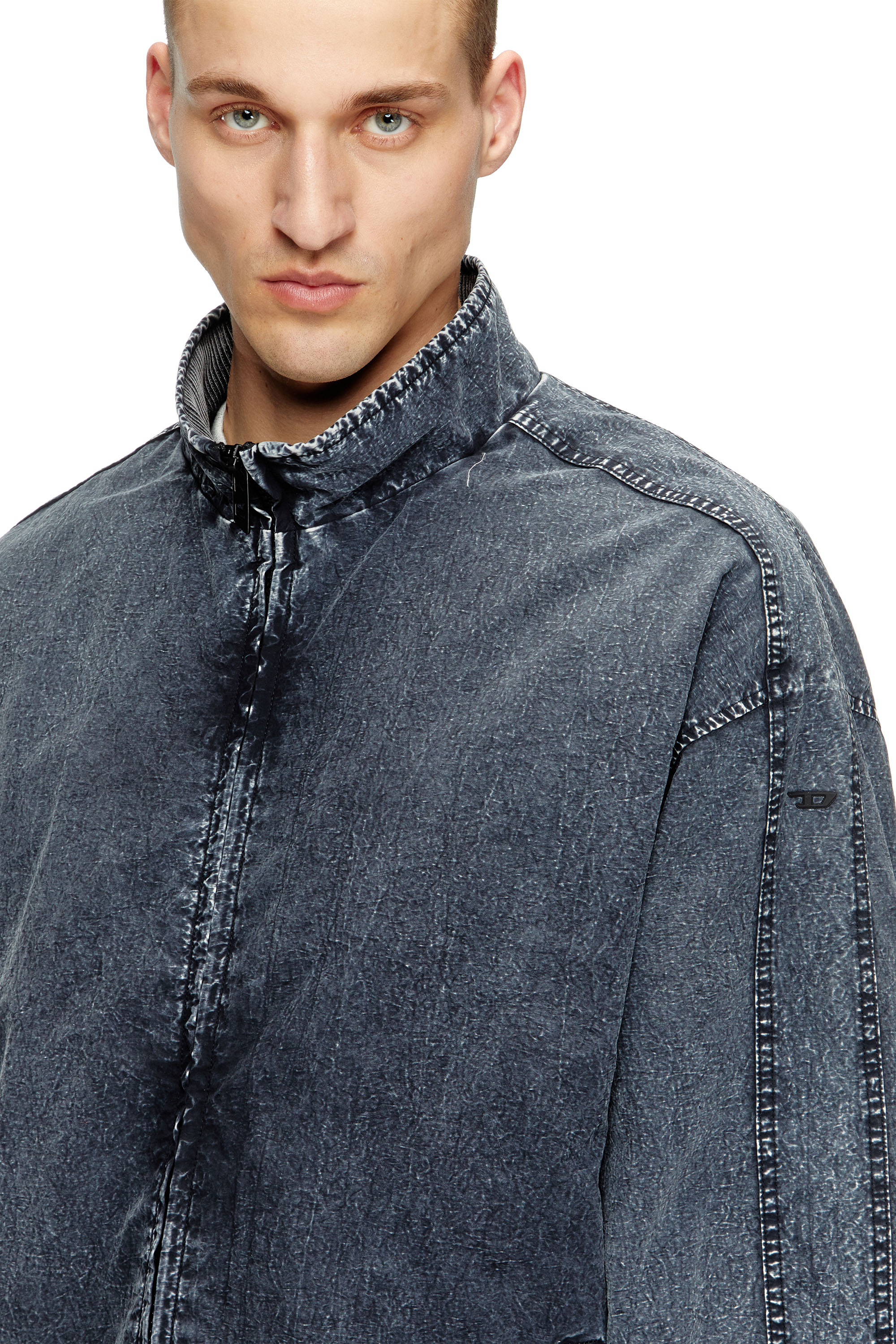 Diesel - J-WILSON, Male's Jacket in recycled nylon taslan in Black - 4