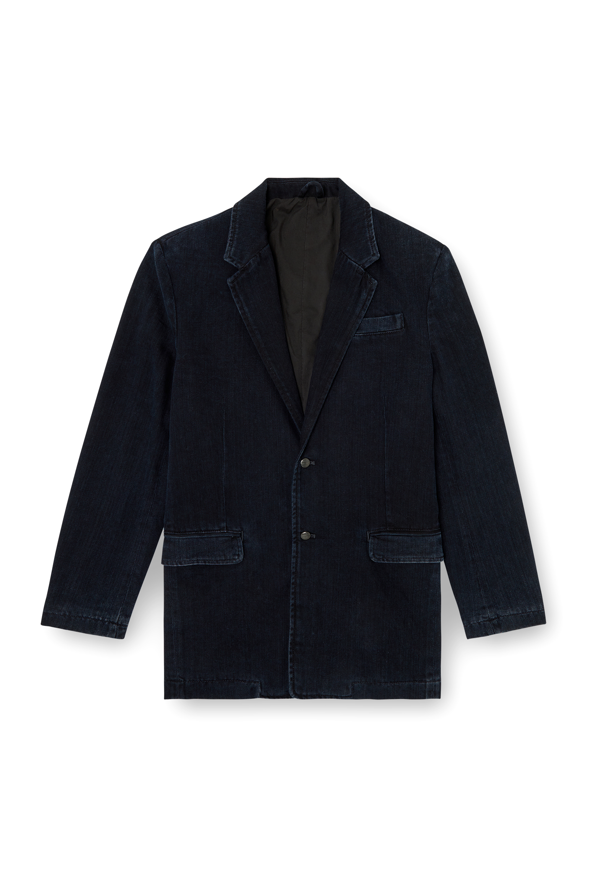 Diesel - D-REGER-D, Blazer en denim strié Mixte in Bleu - 7