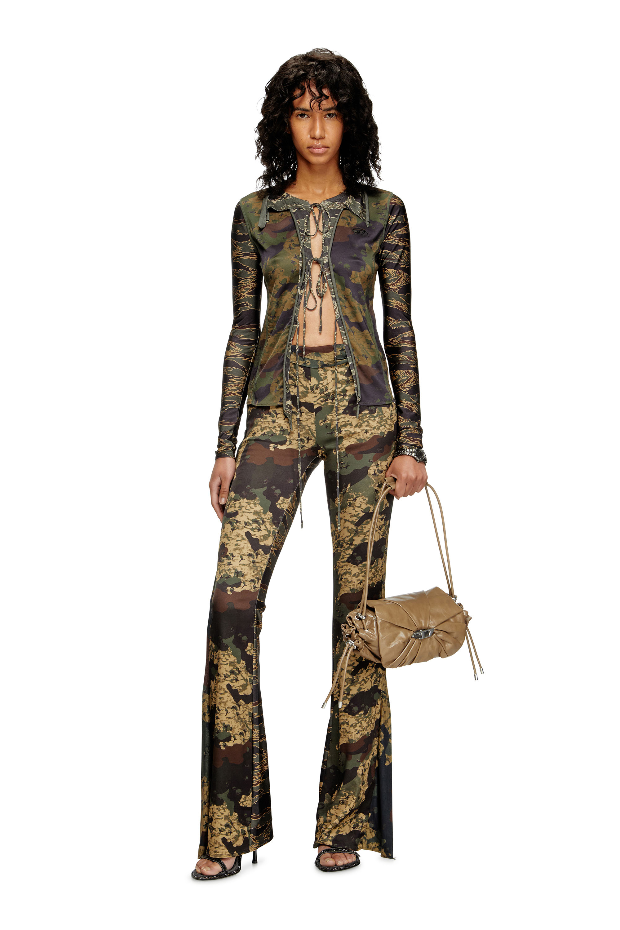 Diesel - P-AFFAL, Pantalon de jazz avec imprimés camouflage mélangés Femme in ToBeDefined - 2