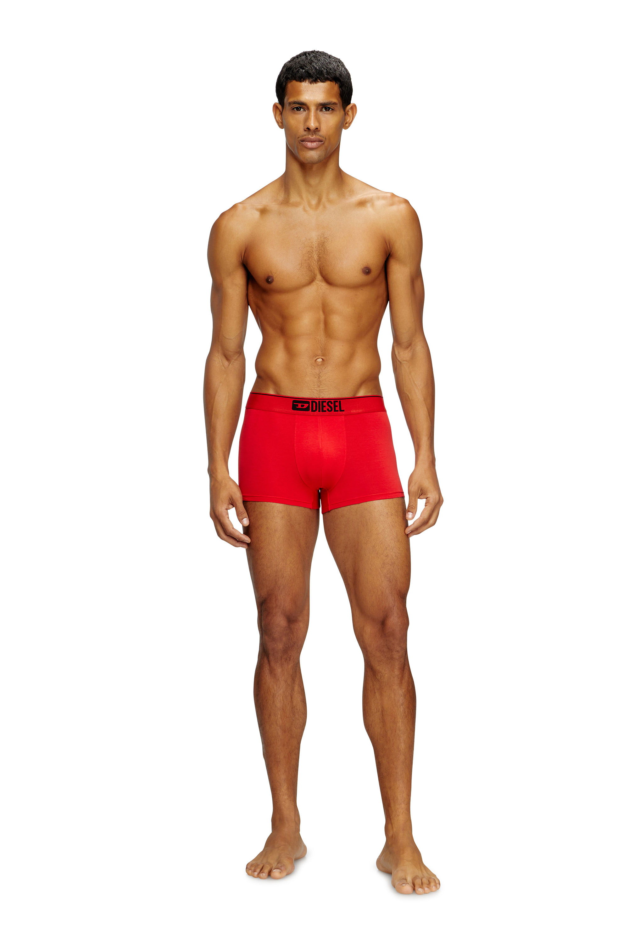 Diesel - UMBX-DAMIENTHREEPACK, Male's Three-pack of plain boxer in Red/Black - 2