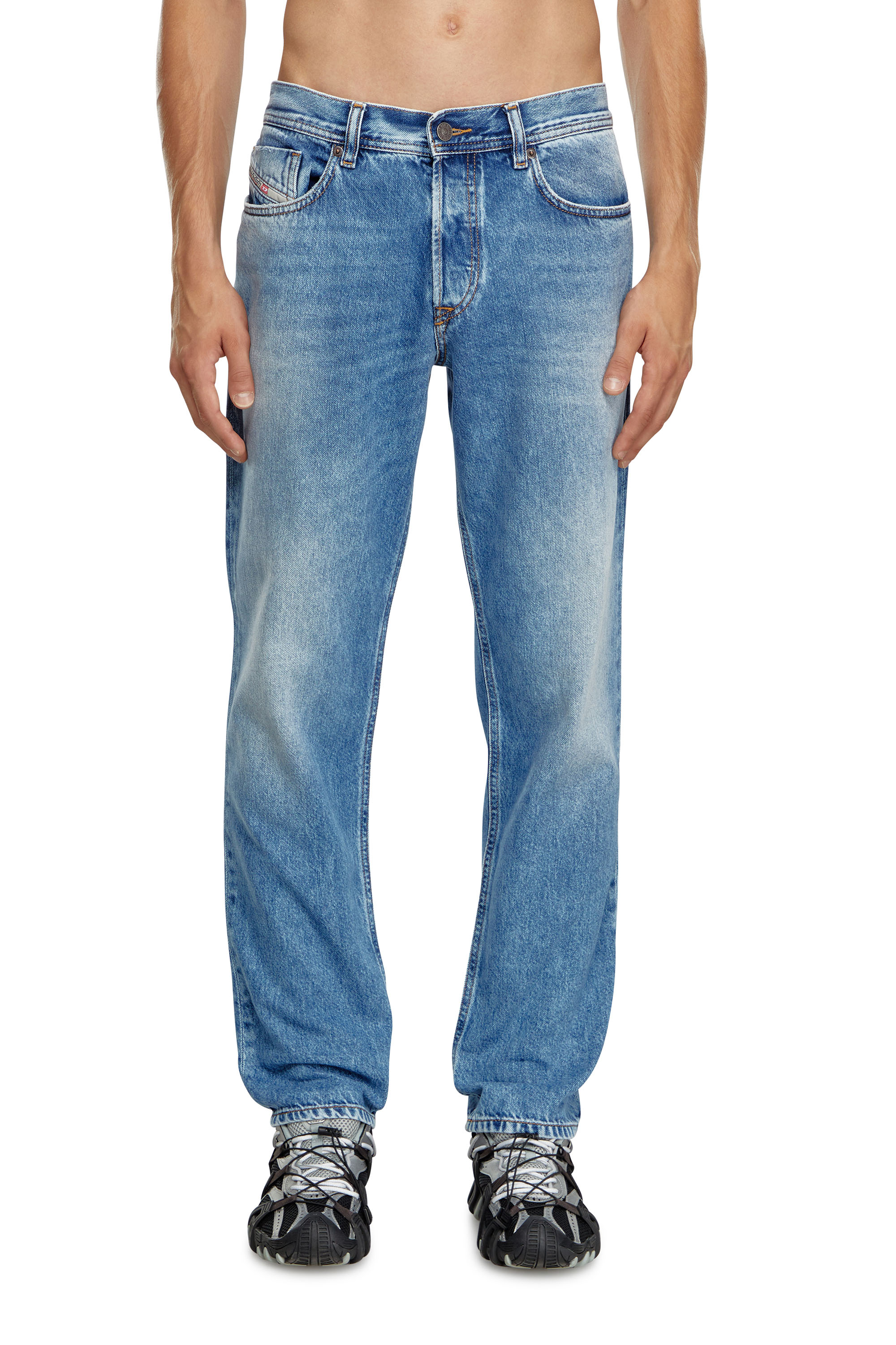 Diesel - Male Tapered Jeans 2023 D-Finitive 09H95, Medium Blue - Image 1