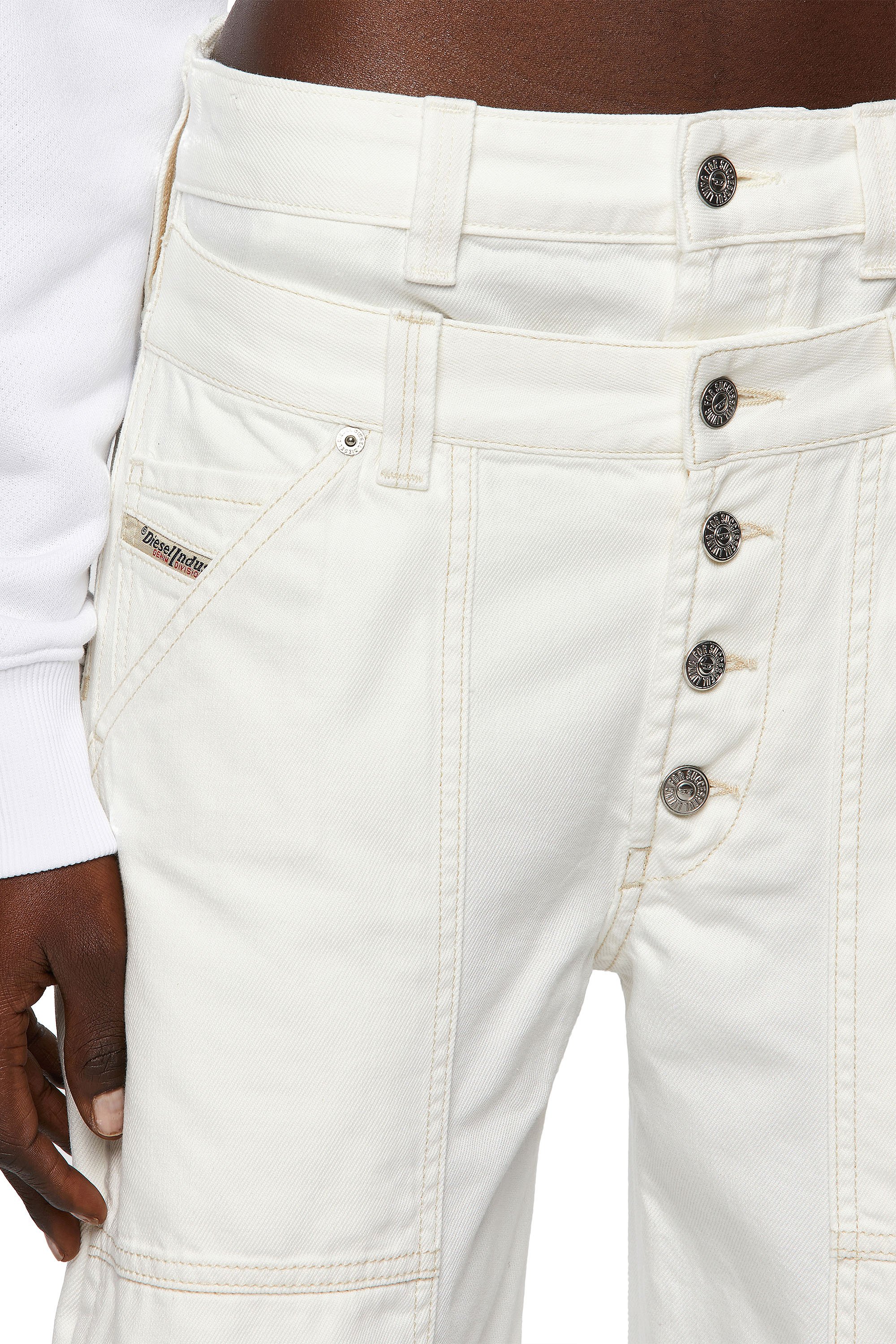 Diesel - D-Laly 0HDAI Bootcut and Flare Jeans, White - Image 3