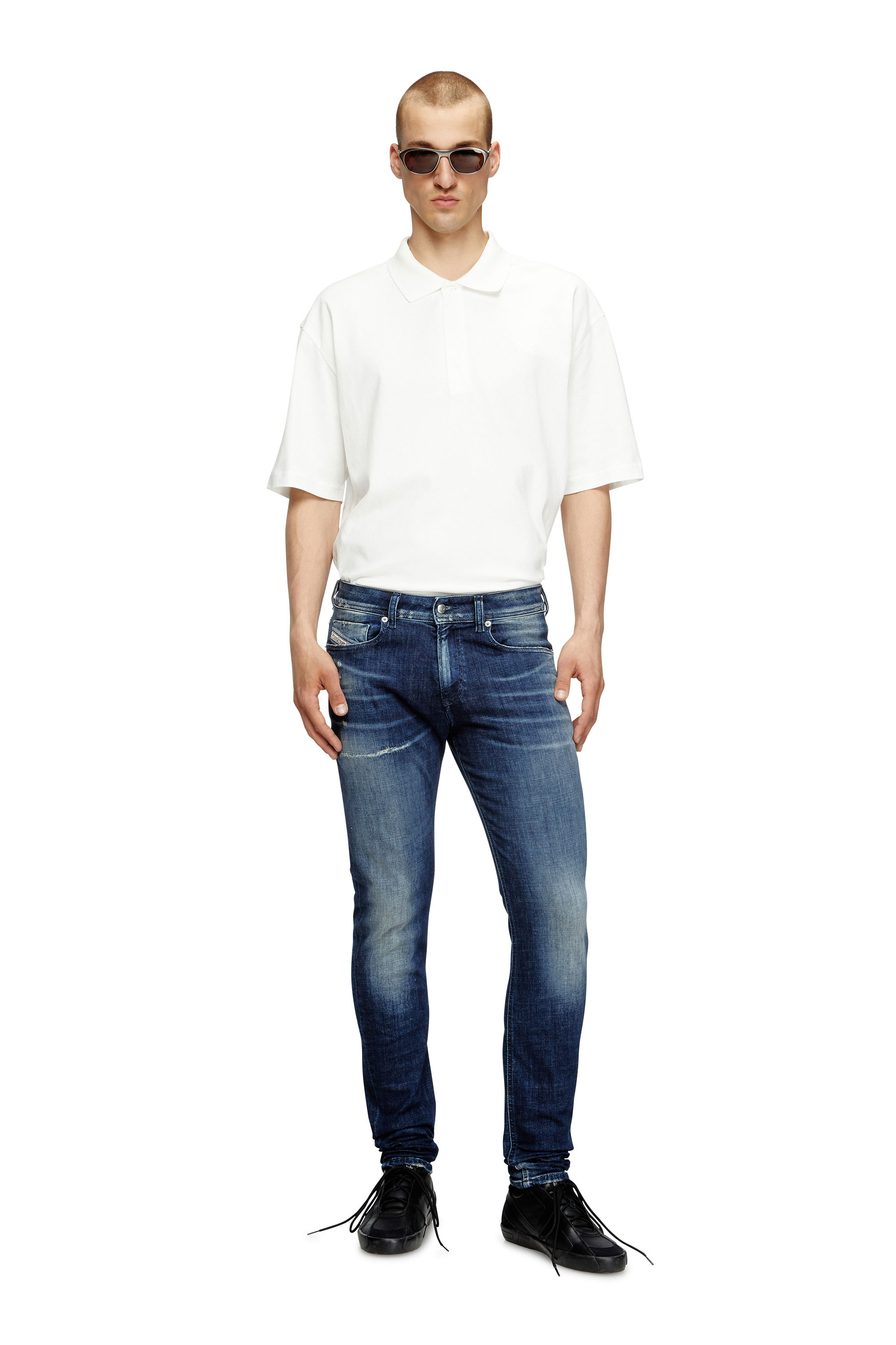 Diesel - Male's Skinny Jeans 1979 Sleenker 09L97, Dark Blue - 2