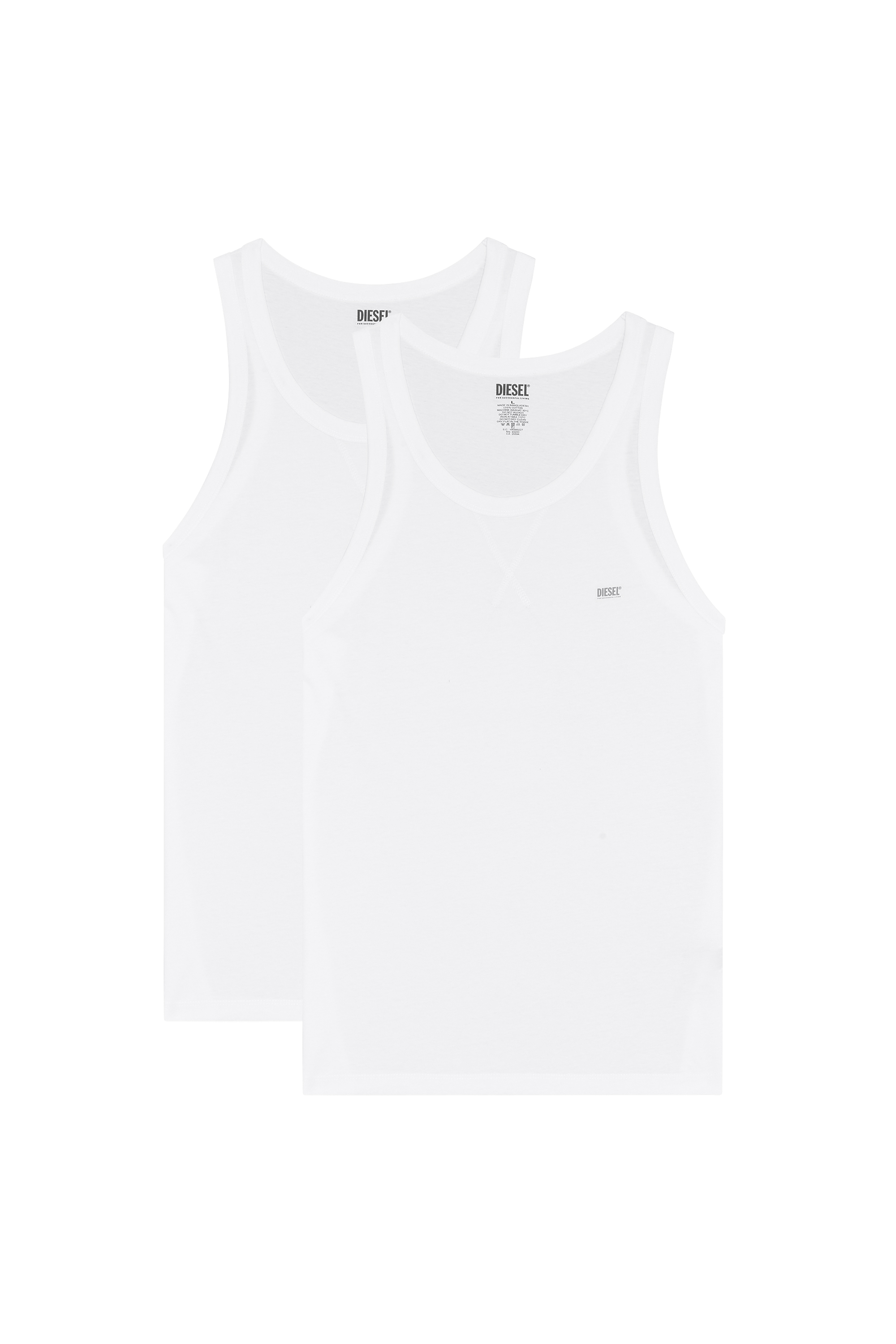 Diesel - UMTK-WALTYTWOPACK, Lot de deux débardeurs en coton Homme in Blanc - 1