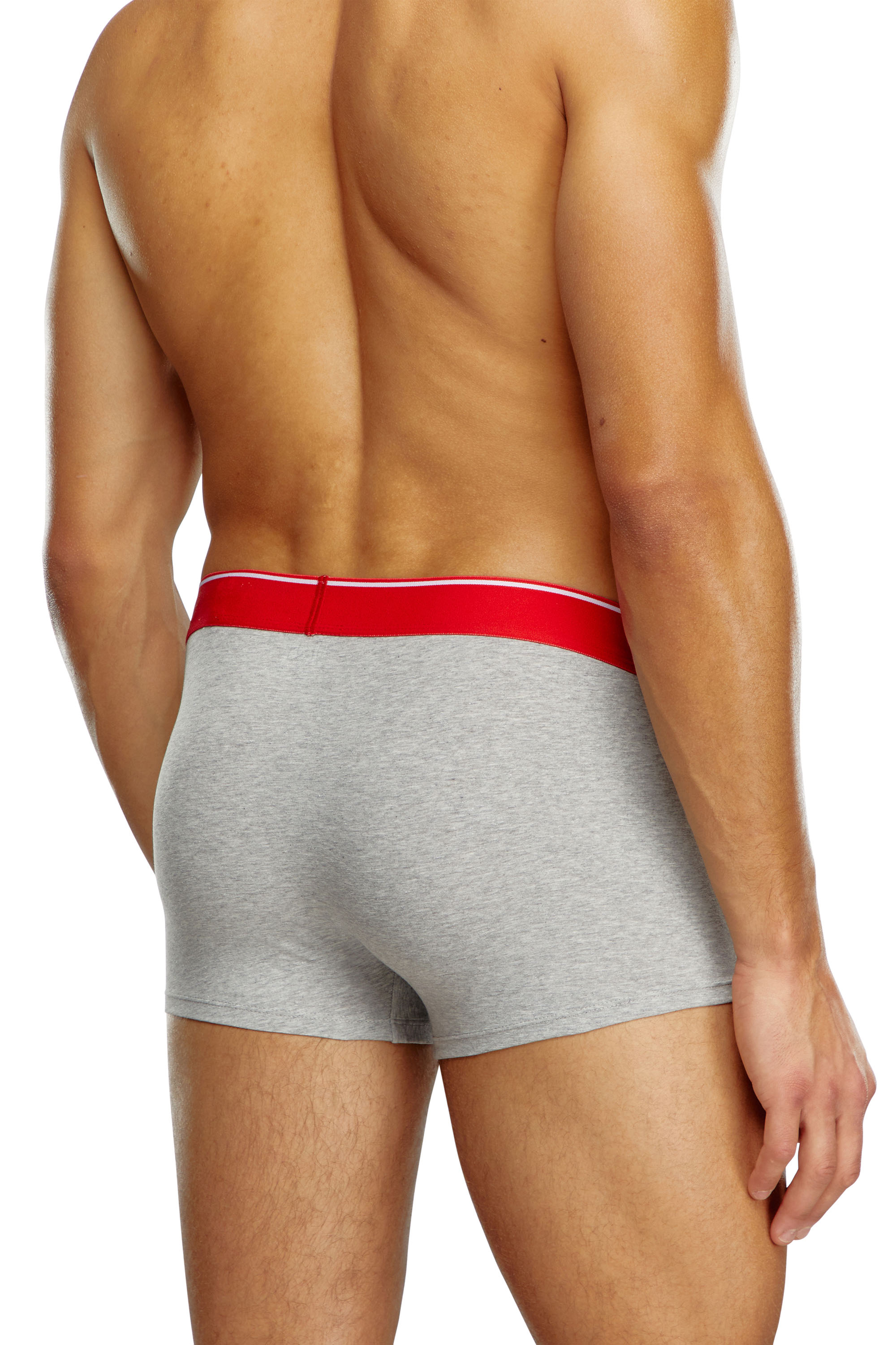 Diesel - UMBX-DAMIENTHREEPACK, Male's Three-pack of plain boxer briefs in Red/Grey - 3