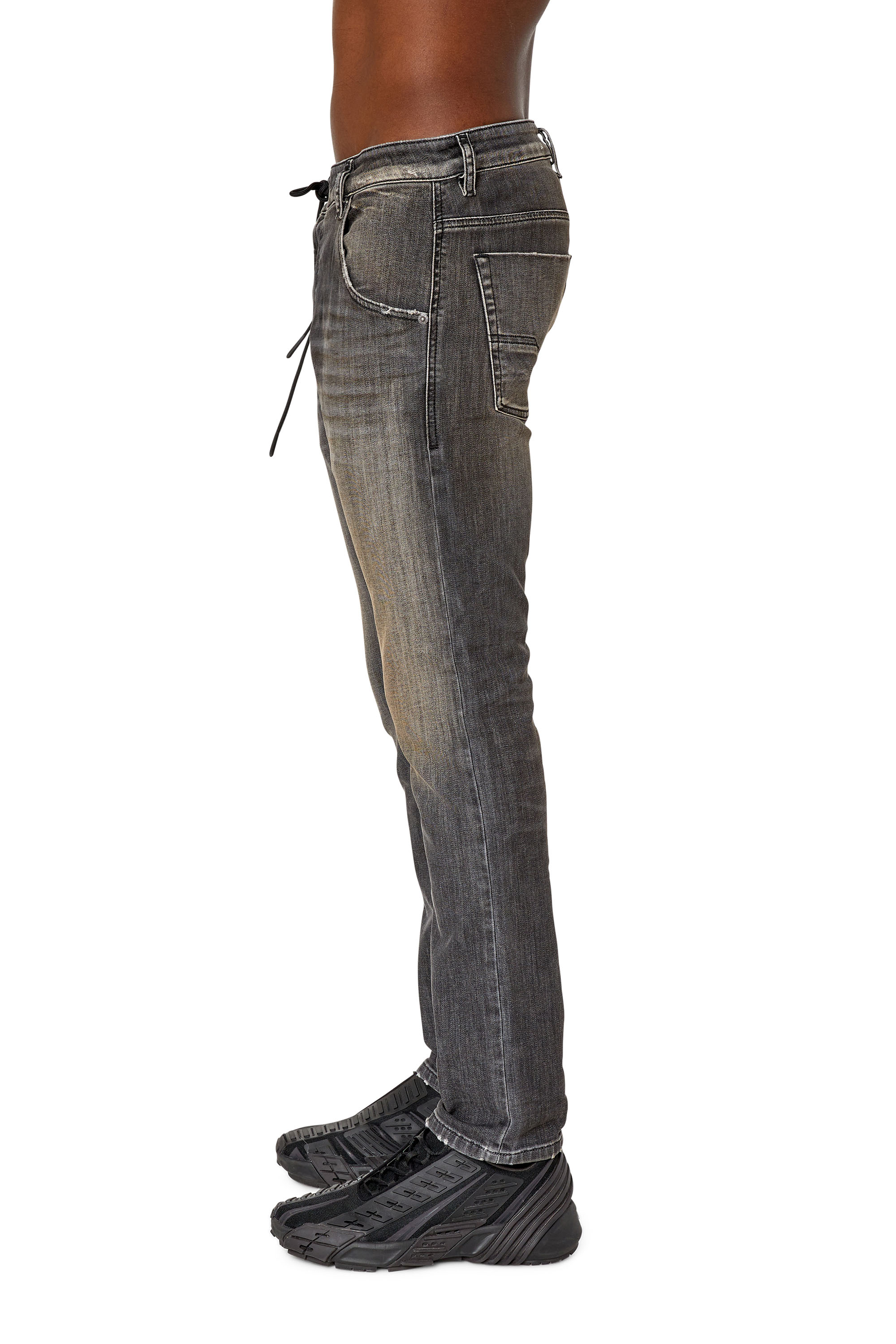 Diesel - Krooley JoggJeans® 09F01 Tapered, Black/Dark Grey - Image 6