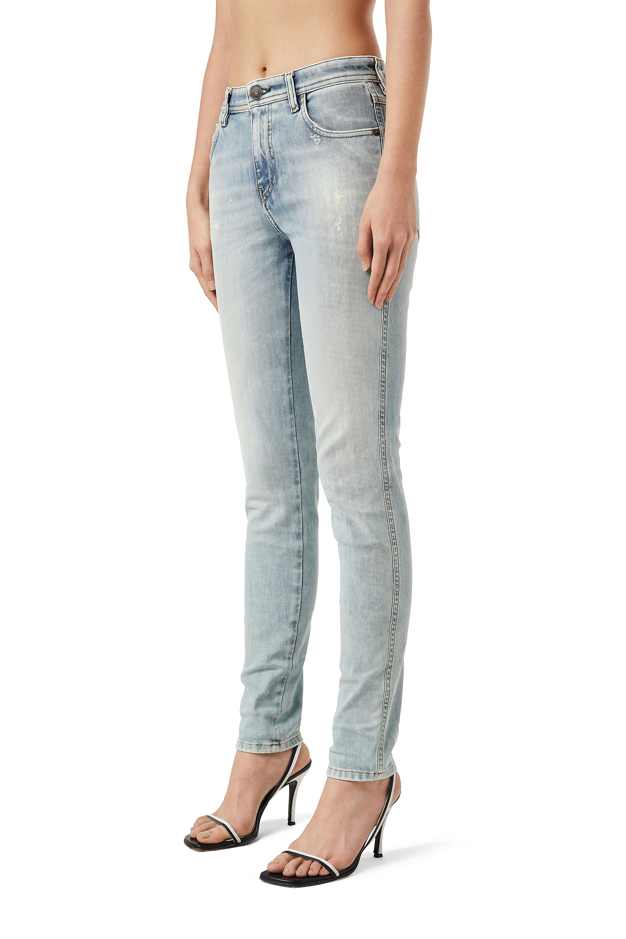 Diesel - 2015 BABHILA 09B68 Skinny Jeans, Bleu Clair - Image 5