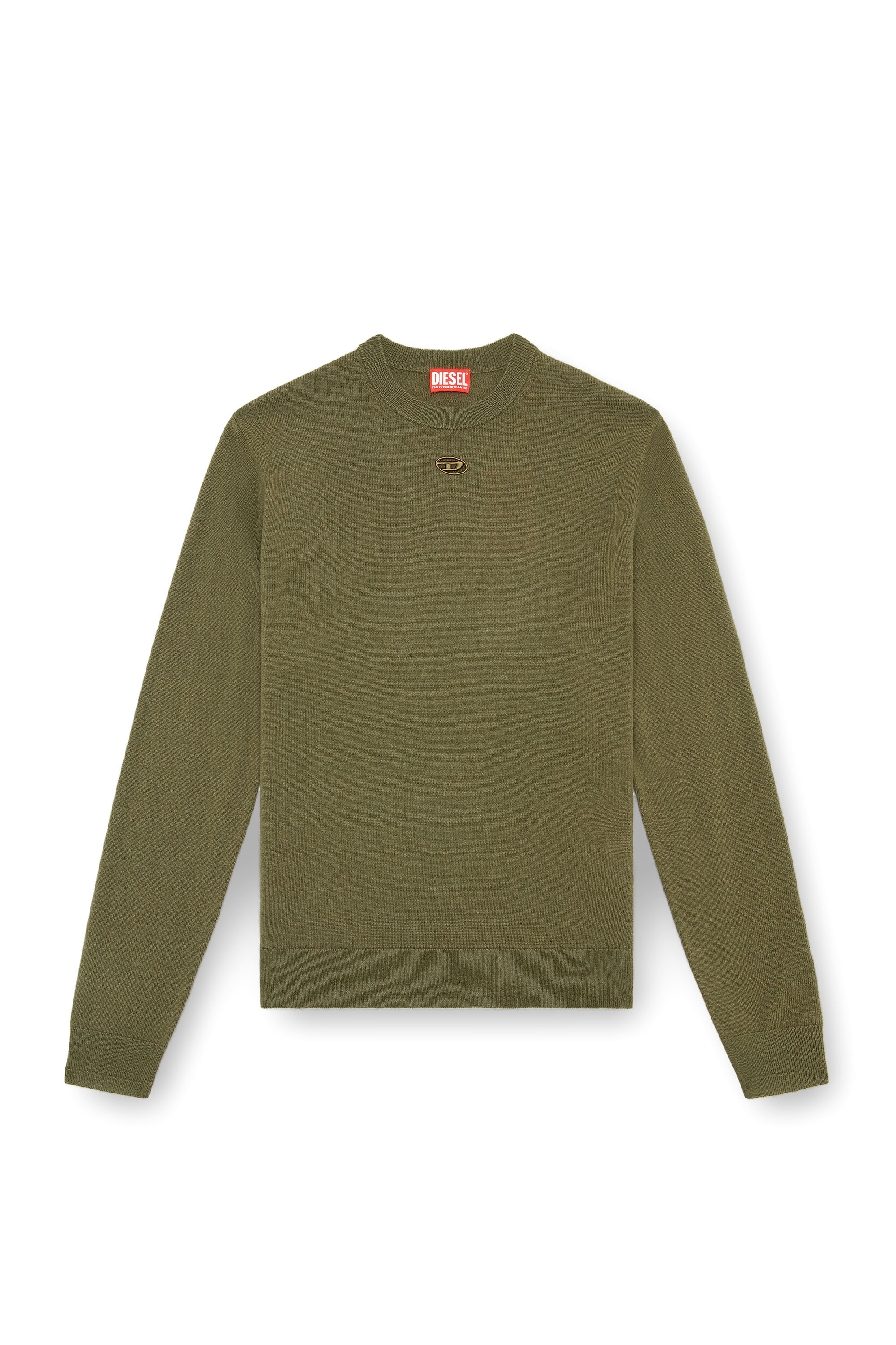 Diesel - K-VIERI, Male's Wool and cashmere jumper in Dark Green - 5