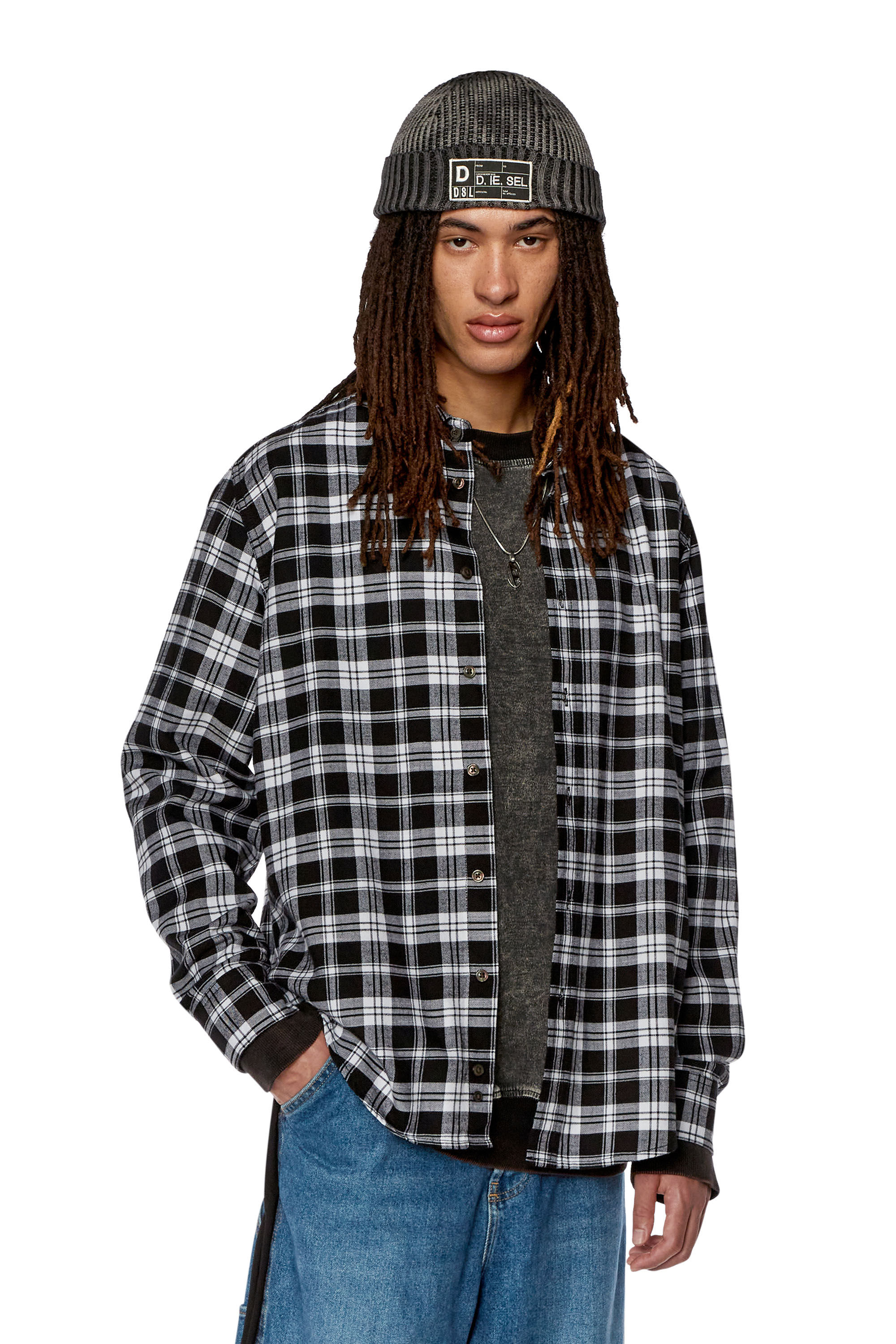 Diesel - S-UMBE-CHECK-NW, Homme Chemise en flanelle à carreaux in Polychrome - Image 1