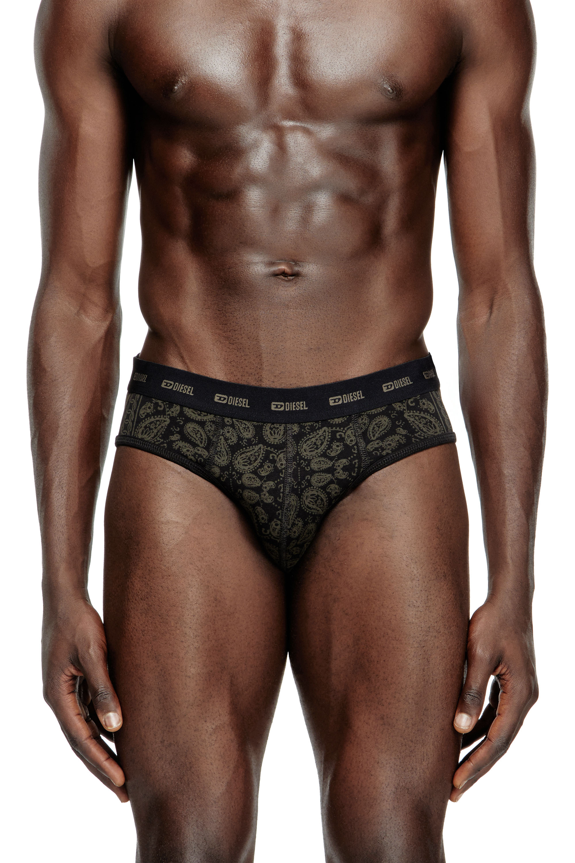 Diesel - ANDRE-UTLT-3PACK, Lot de 3 slips en coton stretch avec imprimé bandana Homme in Polychrome - 2