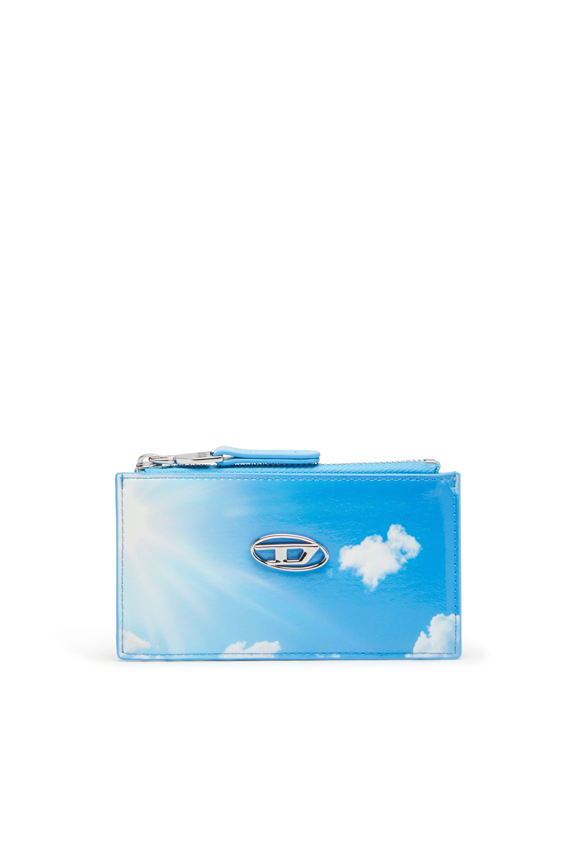 Diesel - PLAY CARD HOLDER III, Female's Card holder in printed glossy PU in Light Blue - 1