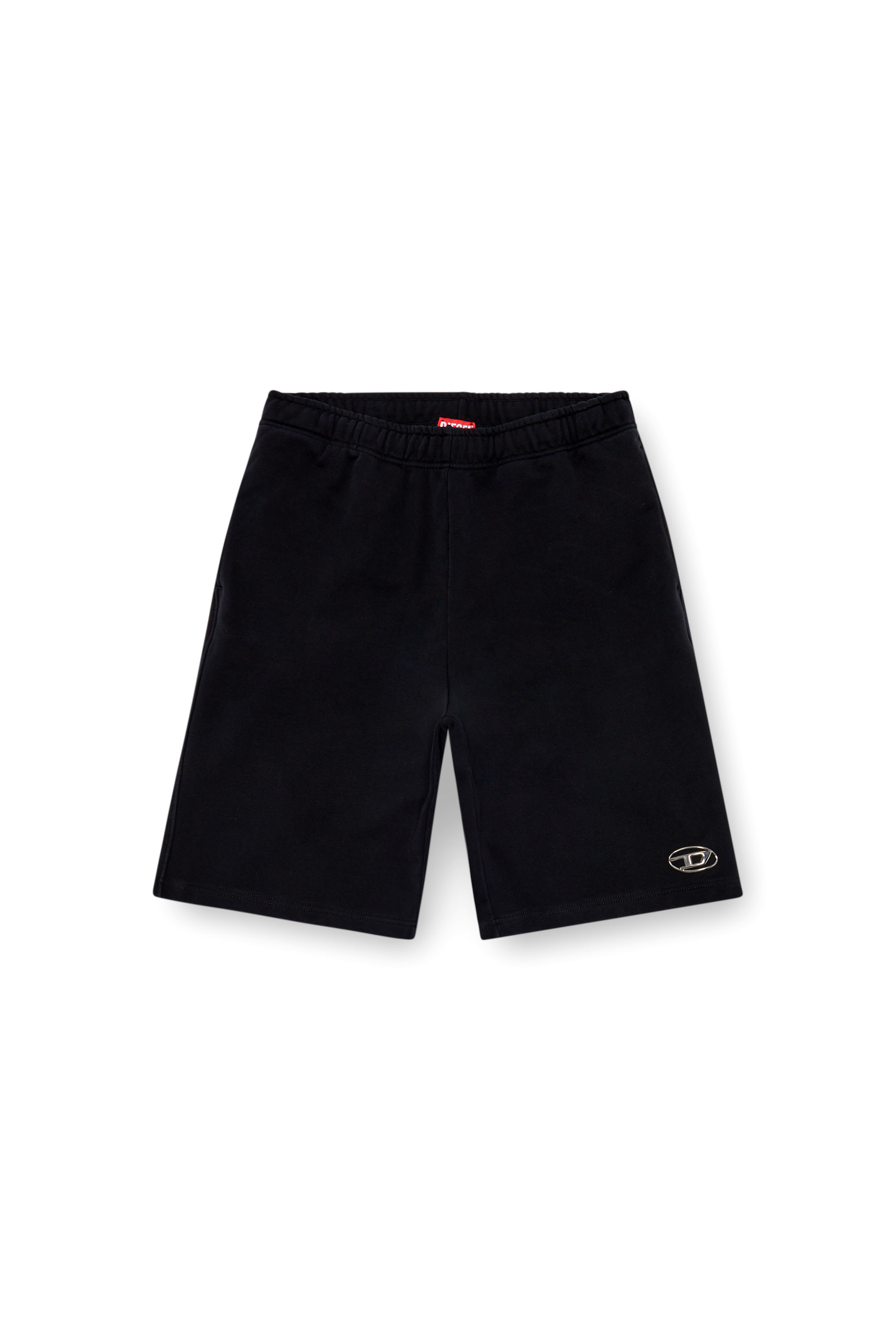 Diesel - P-MARSHY-OD, Male's Sweat shorts with injection molded logo in Black - 4