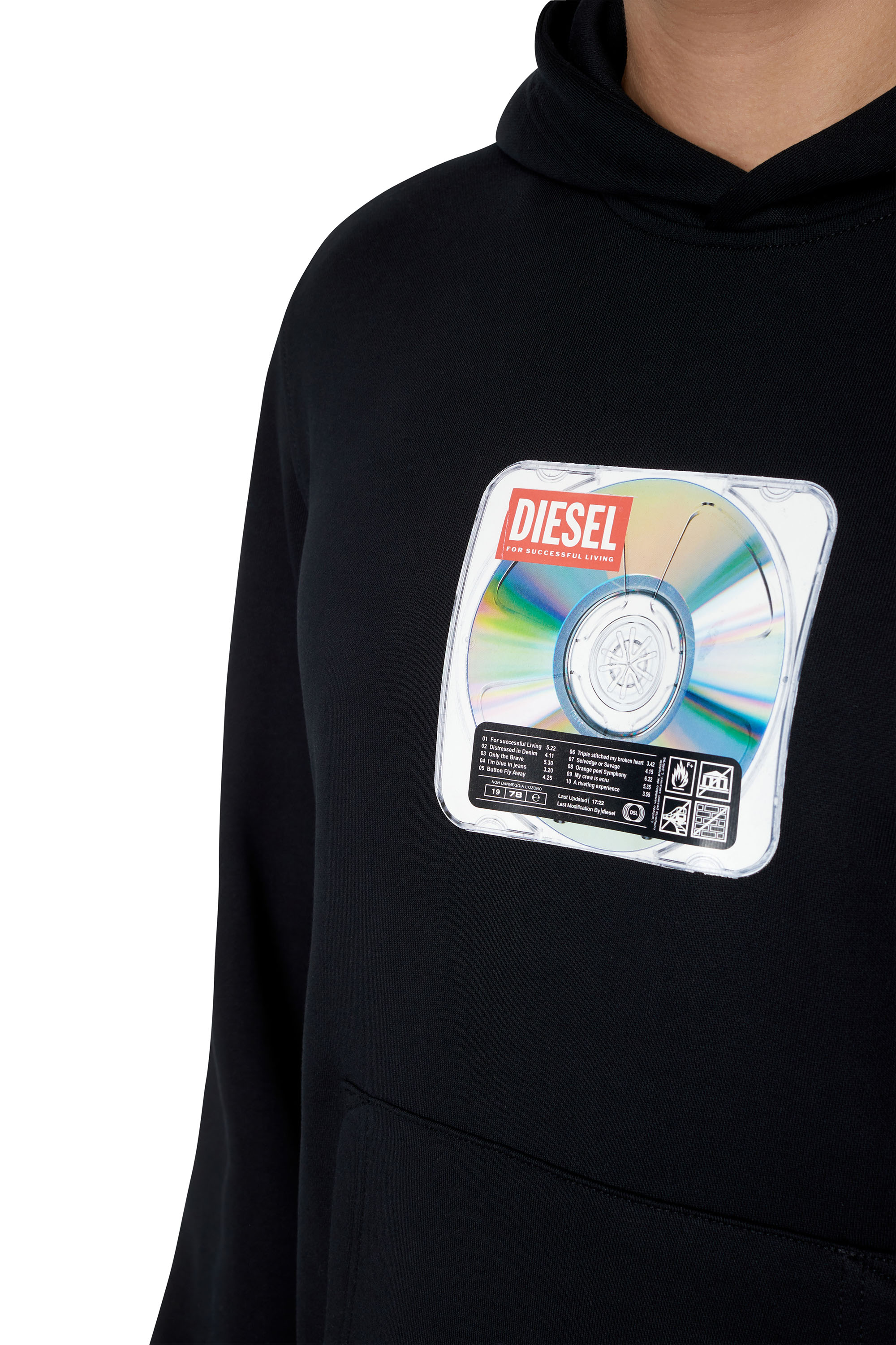 Diesel - S-GINN-HOOD-E6, Noir - Image 4