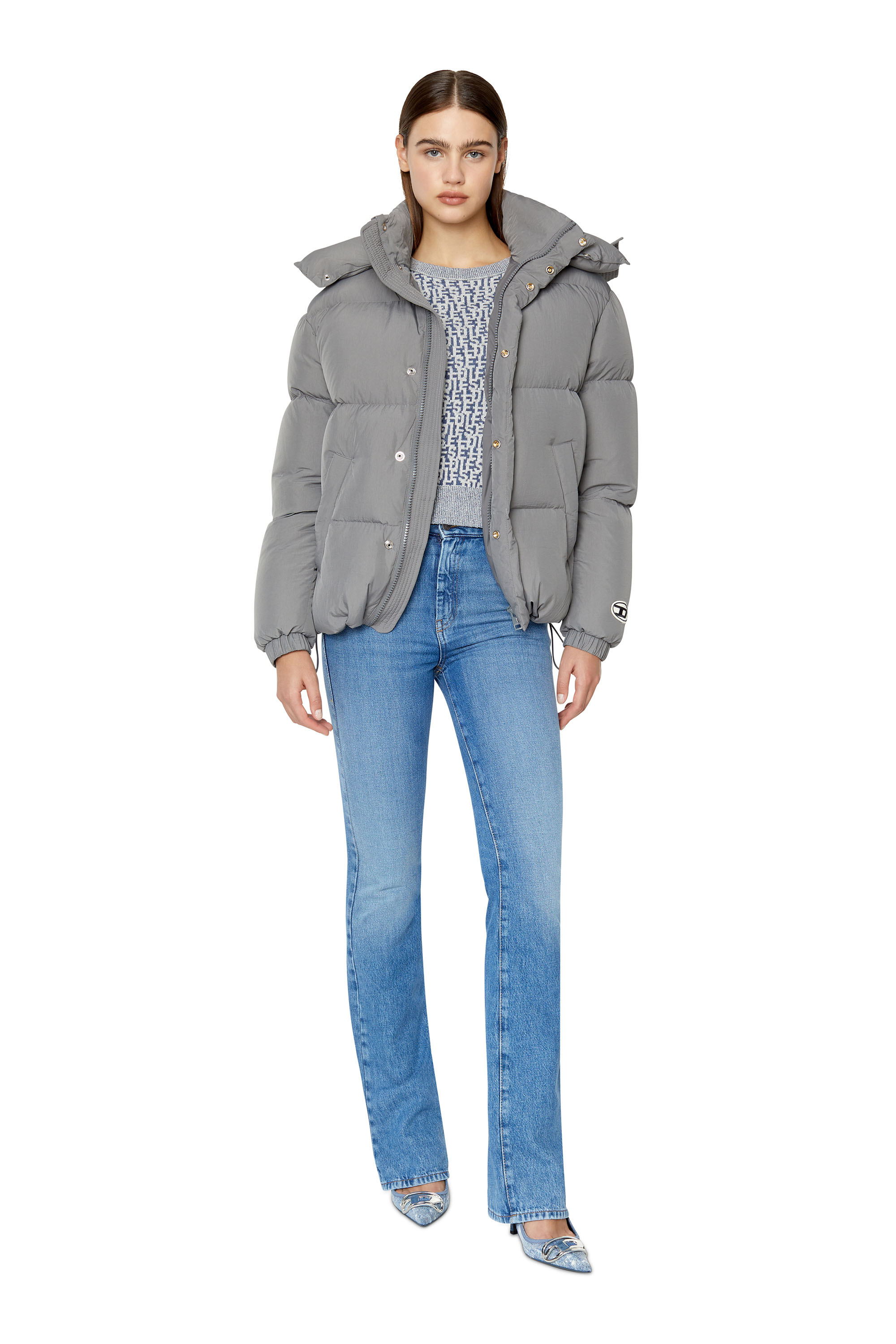 Moncler cercis cropped discount velvet puffer coat