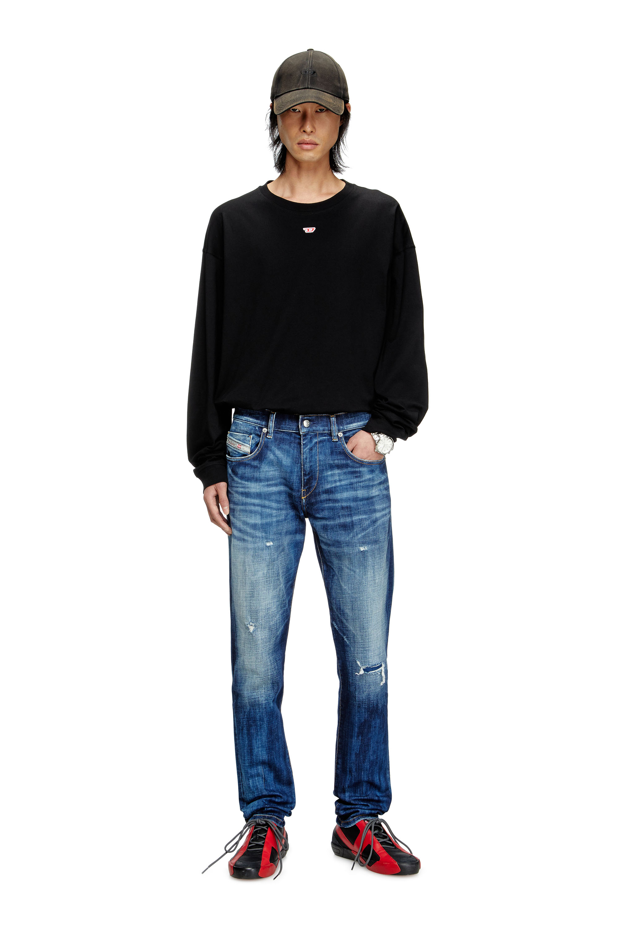 Diesel - Male's Slim Jeans 2019 D-Strukt 09M17, Dark Blue - 2