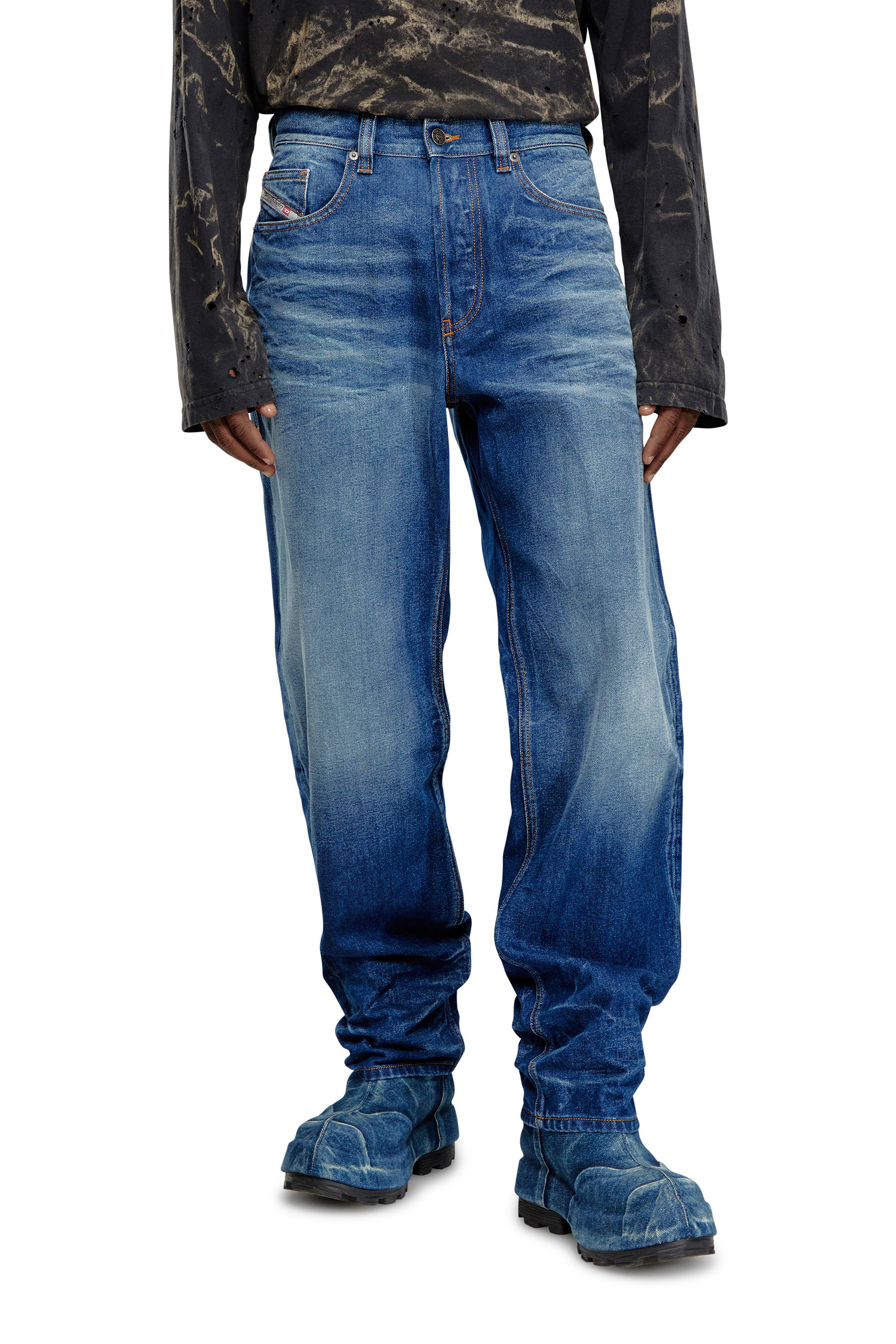 Diesel - Male Straight Jeans 2010 D-Macs 09I46, Medium Blue - Image 1