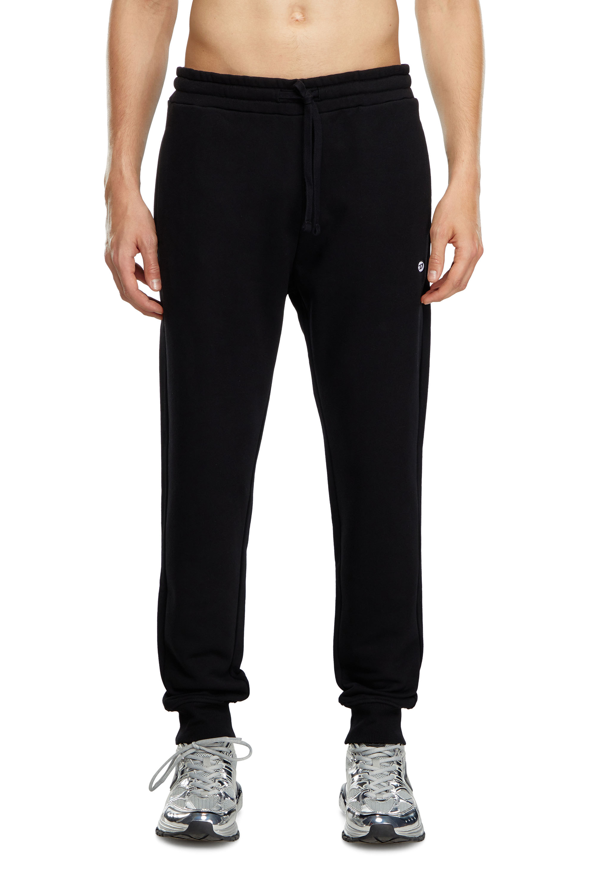Diesel - P-TARY-DOVAL-PJ, Male Track pants with Oval D patch in Black - Image 1
