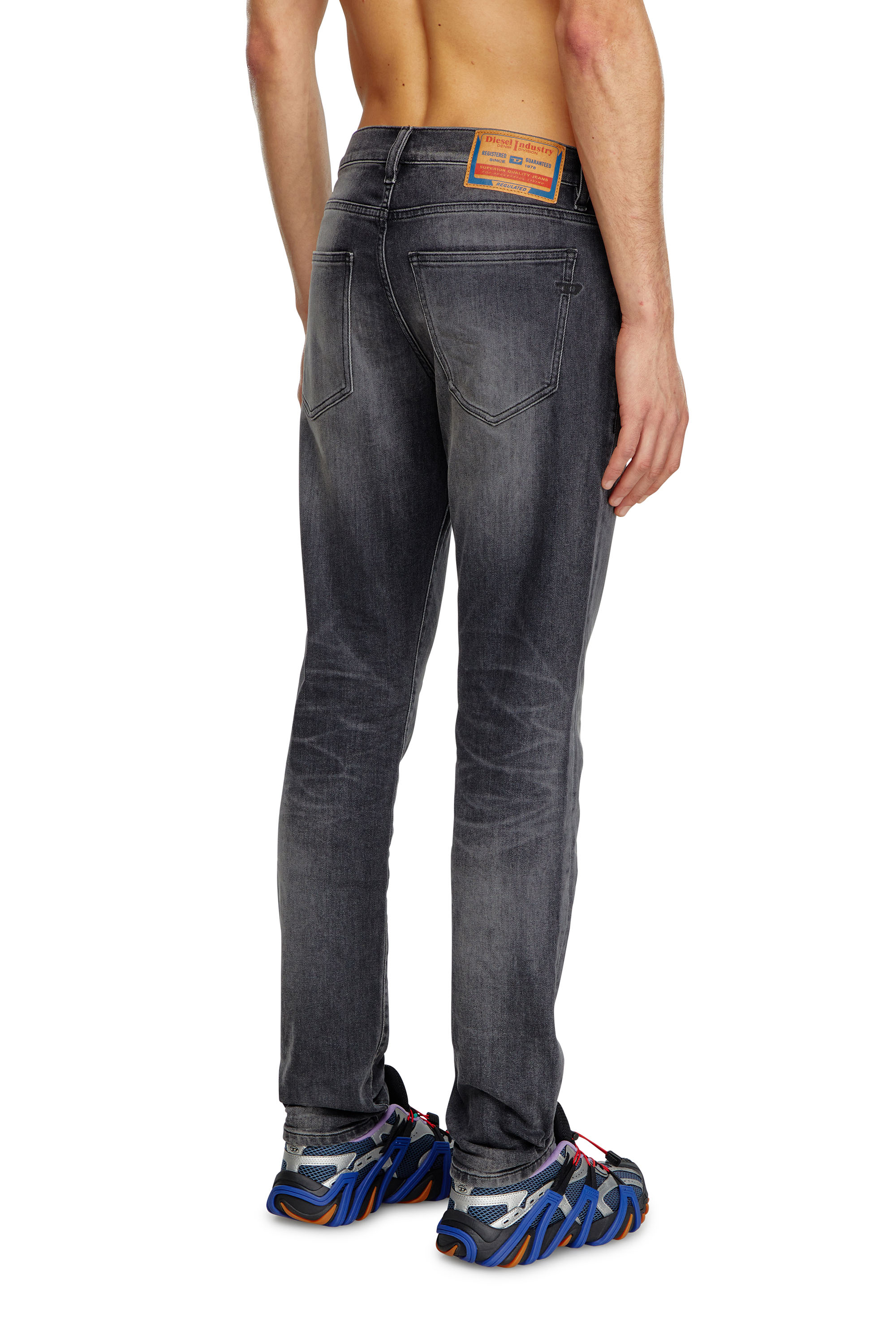 Diesel - Homme Slim Jeans 2019 D-Strukt 09J52, Noir/Gris foncé - Image 4