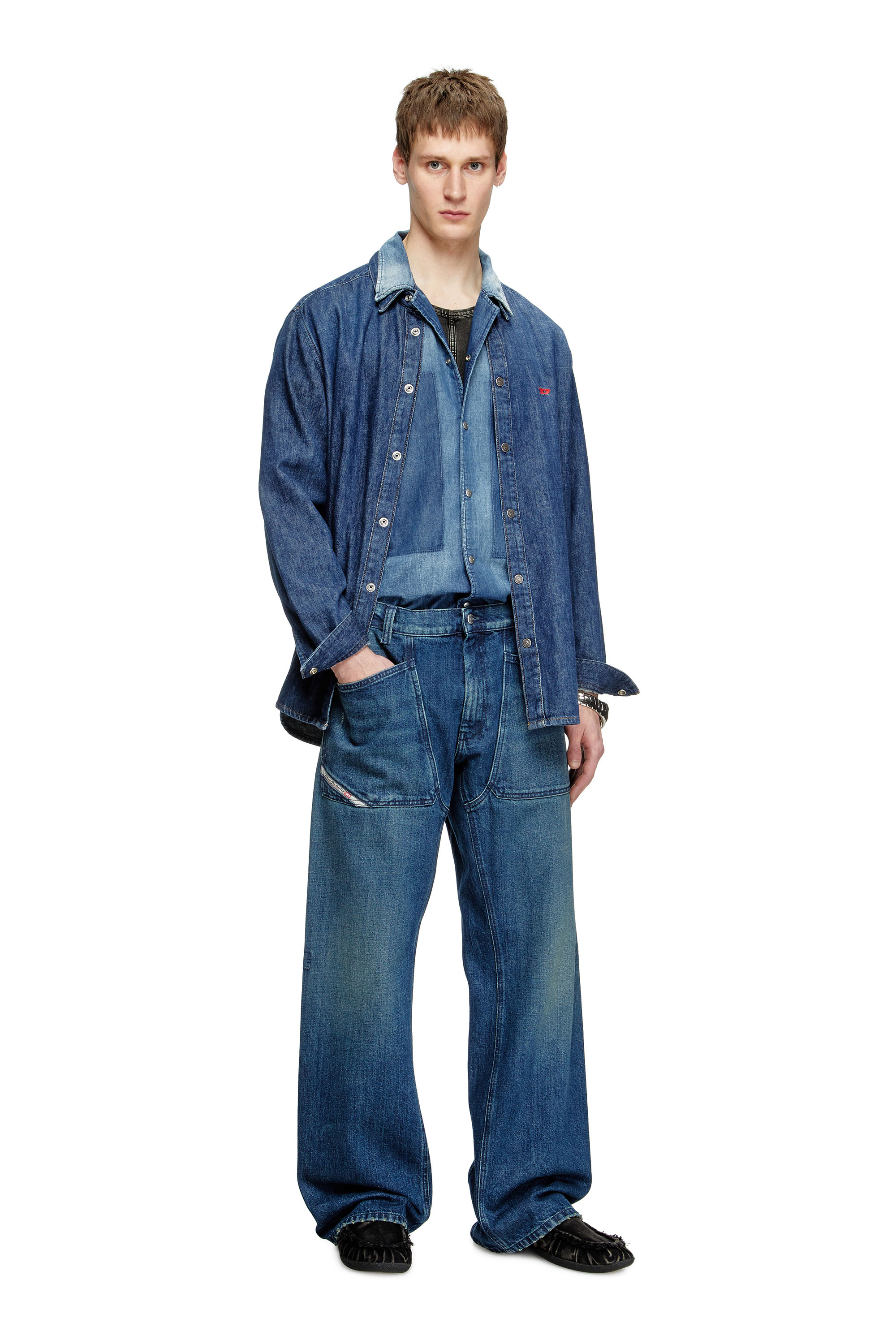 Diesel - Male's Relaxed Jeans D-Zeta 0DBDS, Dark Blue - 2