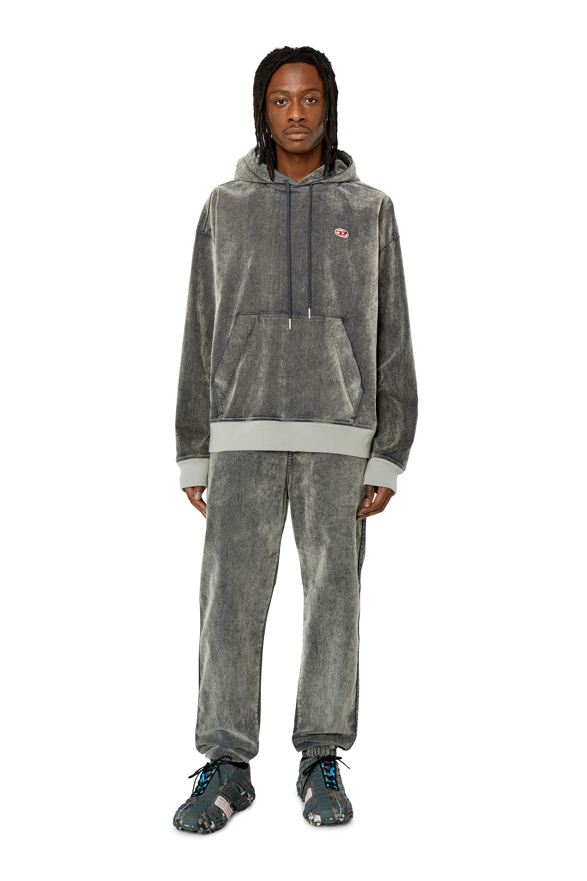 Diesel - D-Lab Track Denim 068CF Tapered, Gris Clair - Image 4