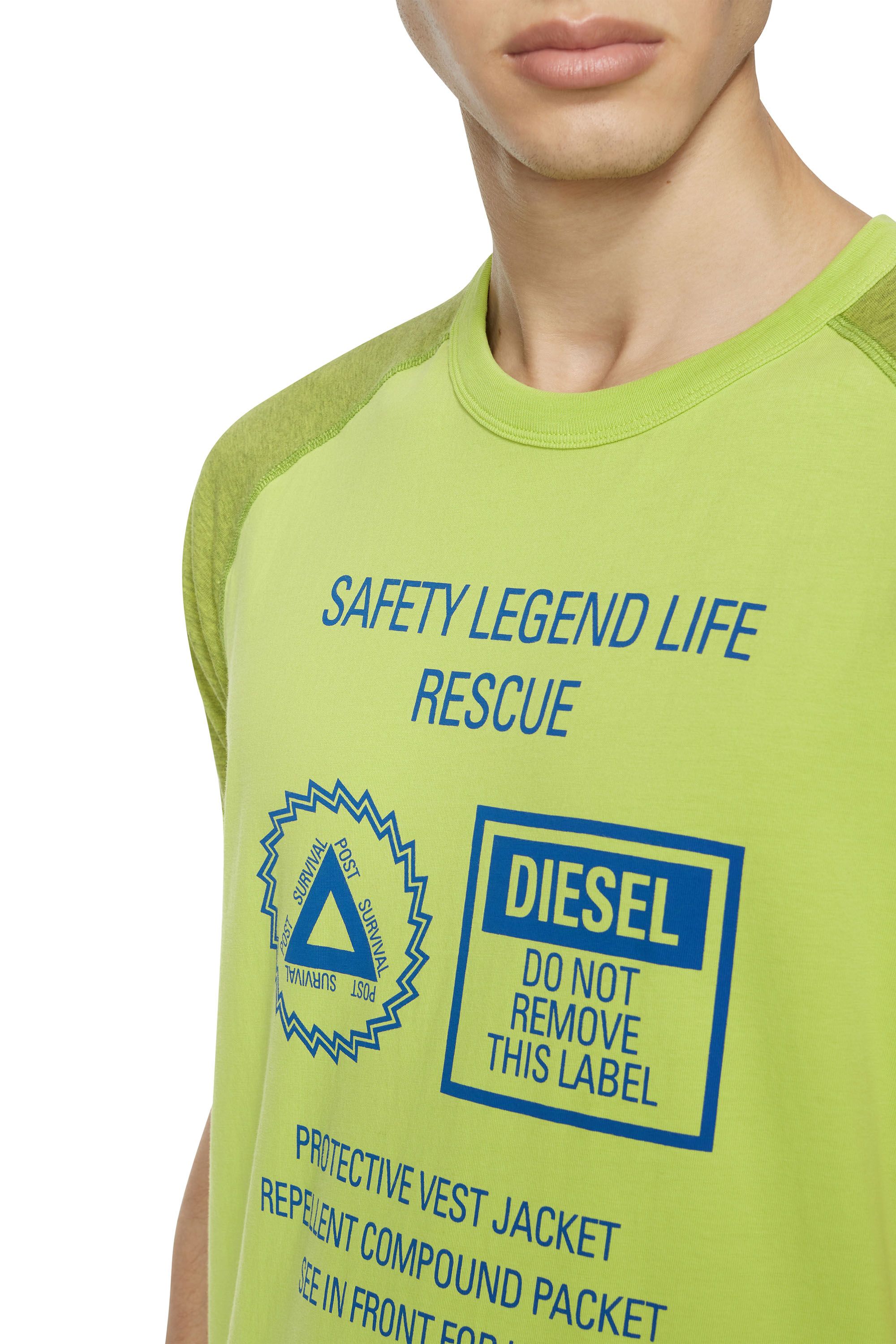 Diesel - T-DIEGLAN, Vert Fluo - Image 3