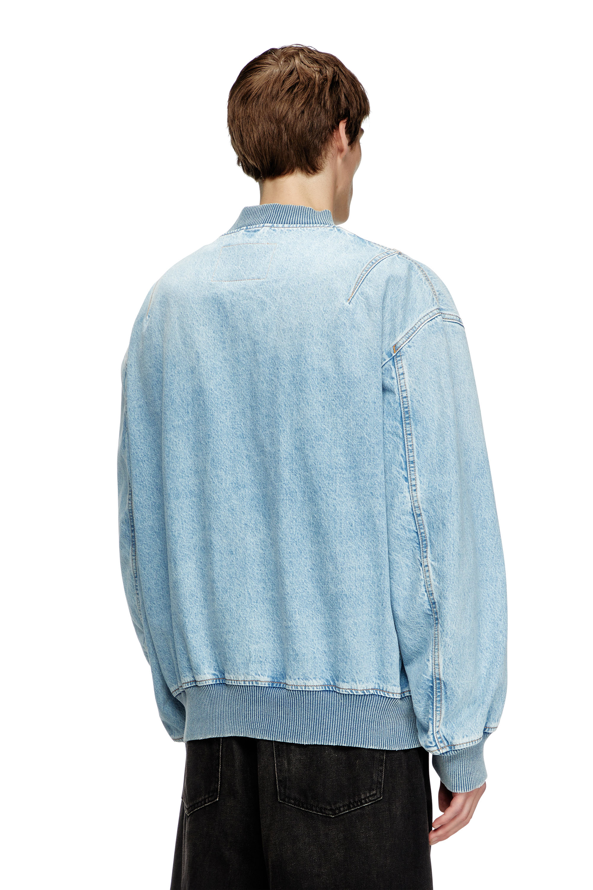 Diesel - D-VINZ, Male's Bomber jacket in denim in Light Blue - 3