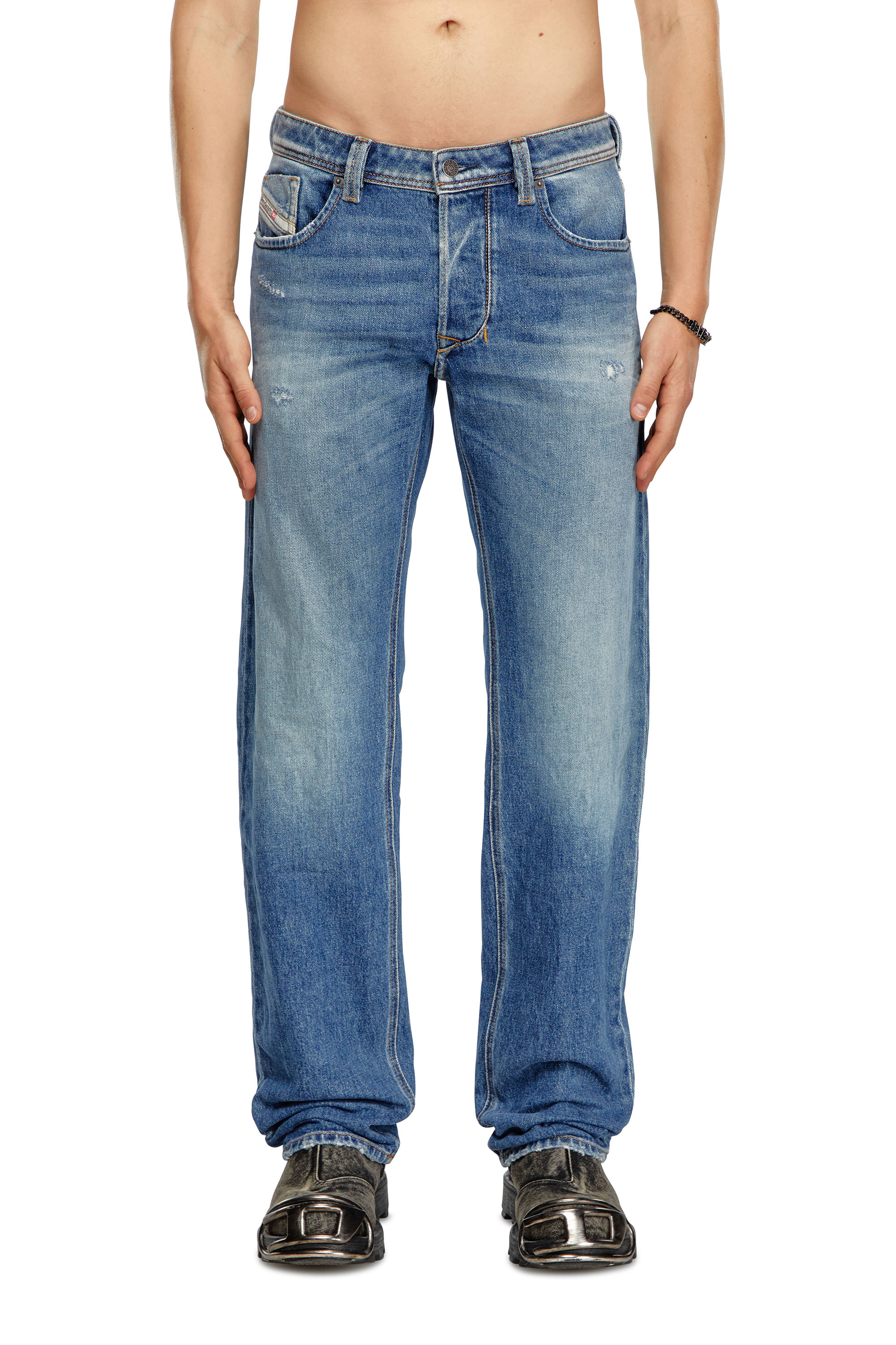 Diesel - Straight Jeans 1985 Larkee 09I16, Bleu moyen - Image 2