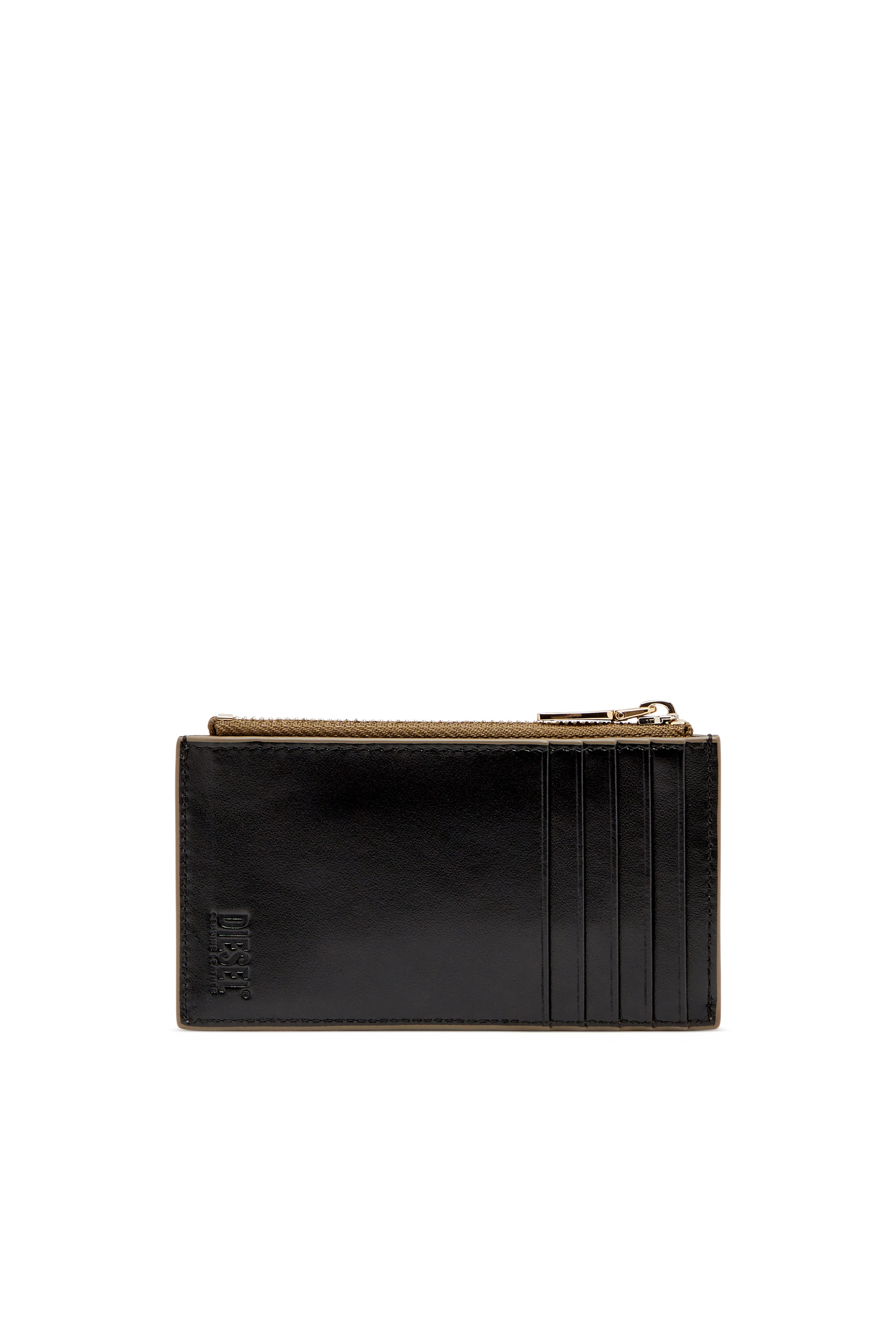 Diesel - 1DR CARD HOLDER III, Porte-cartes en cuir effet miroir Femme in Marron - 2