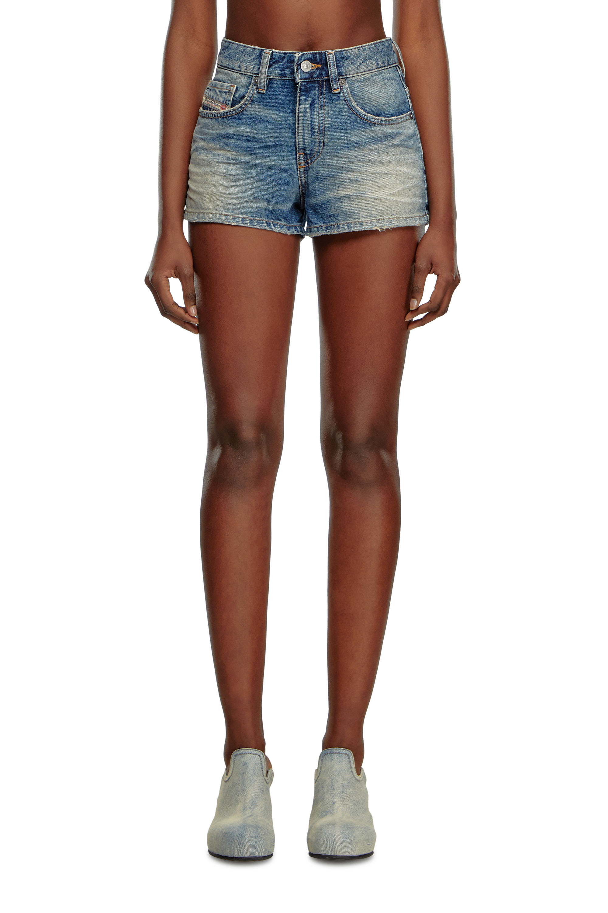 Diesel - DE-YUBA, Female's Denim shorts in Medium Blue - 1