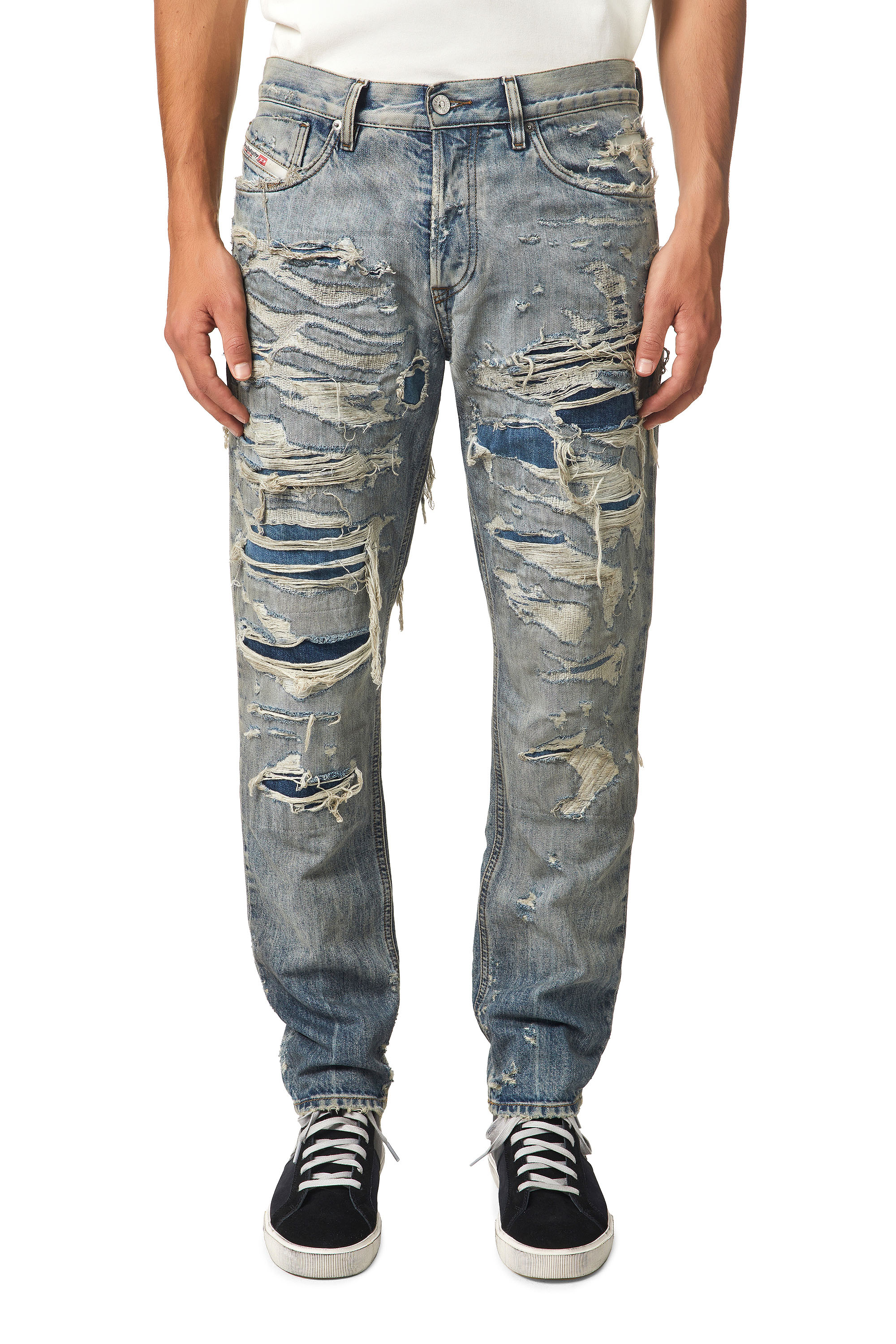 Diesel - 2005 D-FINING 09B57 Tapered Jeans, Bleu Clair - Image 1