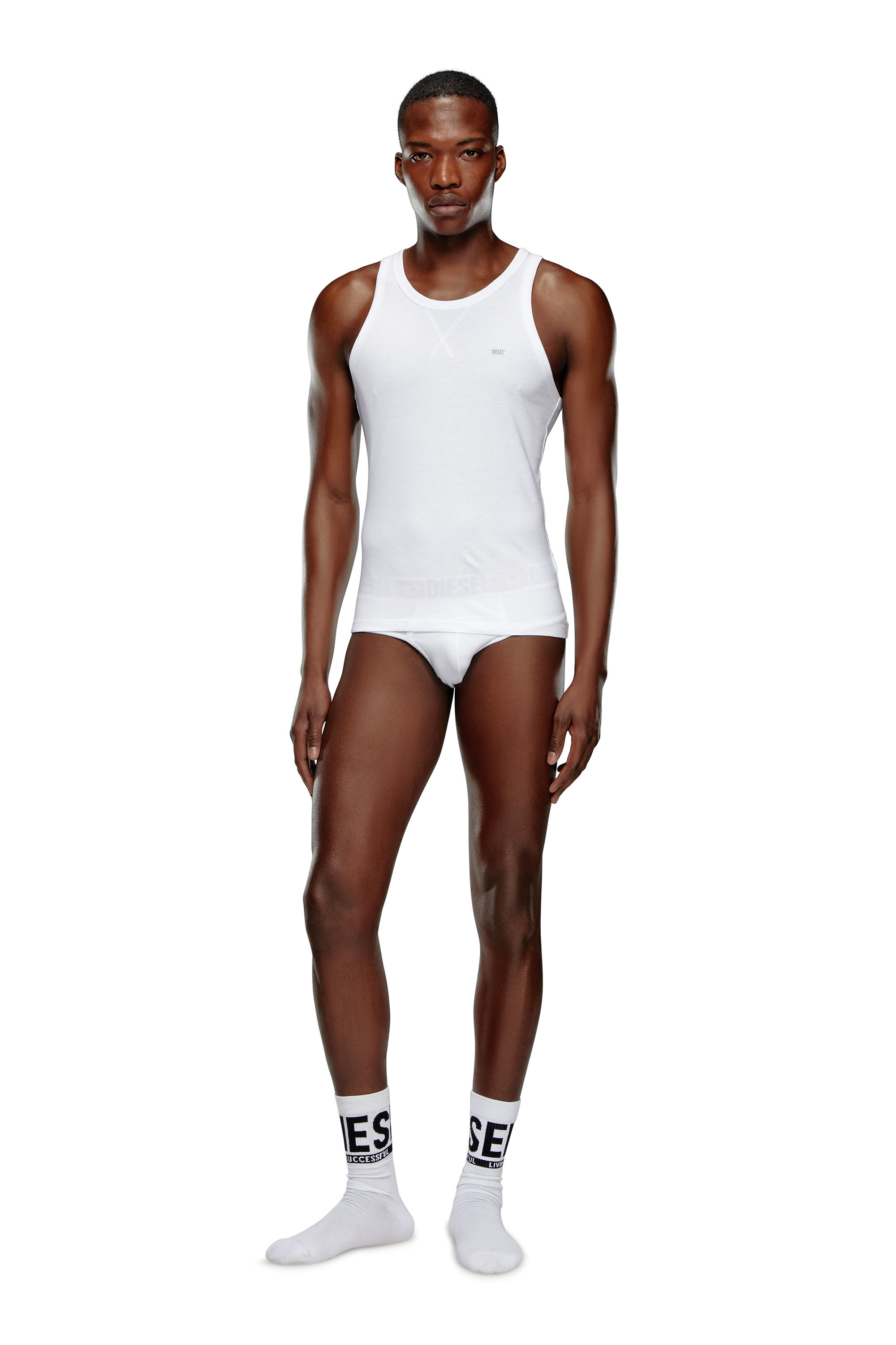 Diesel - UMTK-WALTYTWOPACK, Lot de deux débardeurs en coton Homme in Blanc - 5