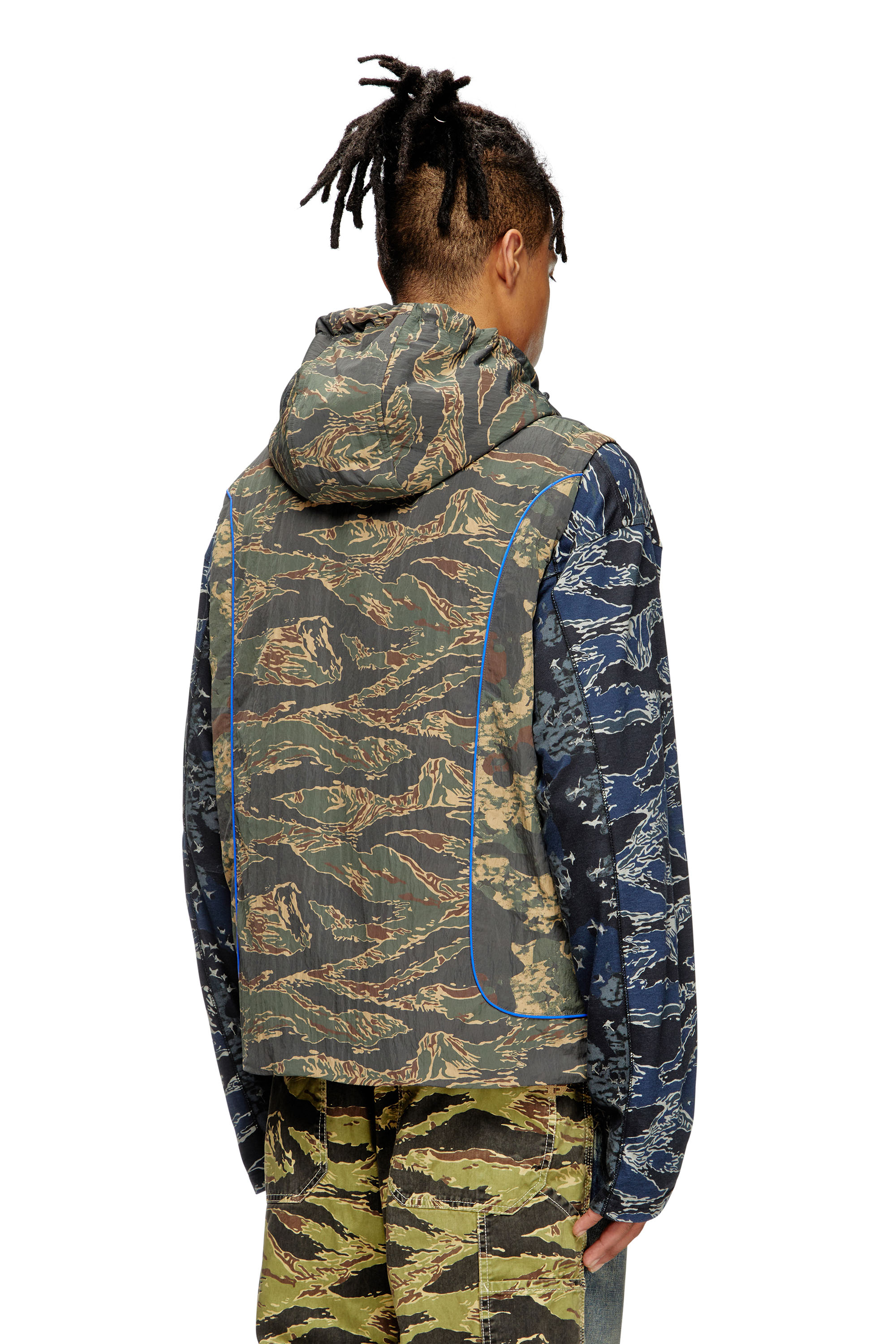 Diesel - J-OSTEND-SL-CAMU, Gilet à capuche avec imprimés camouflage mélangés Homme in Polychrome - 3