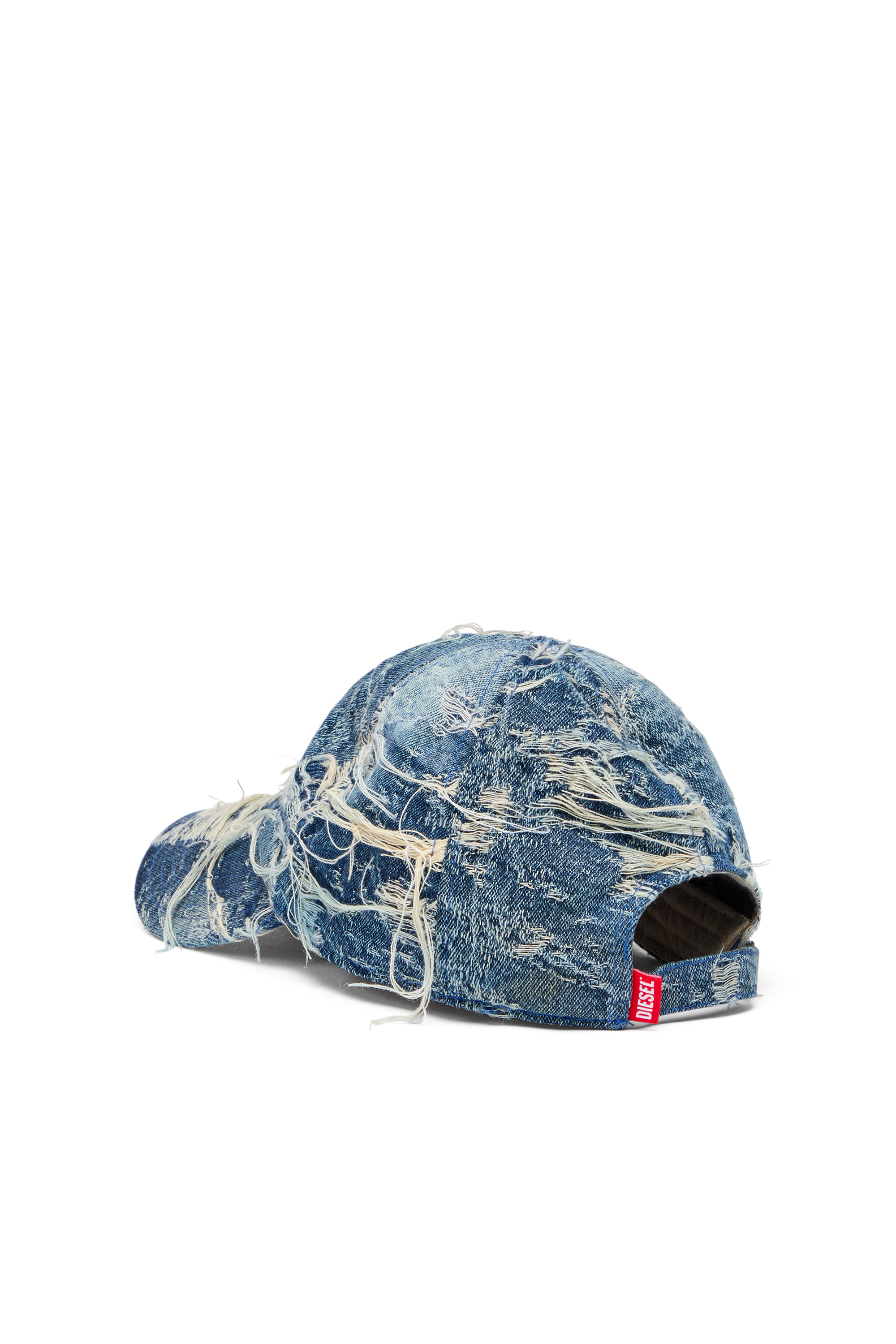 Diesel - C-ASSIDY, Male's Baseball cap in distressed denim in Blue - 2