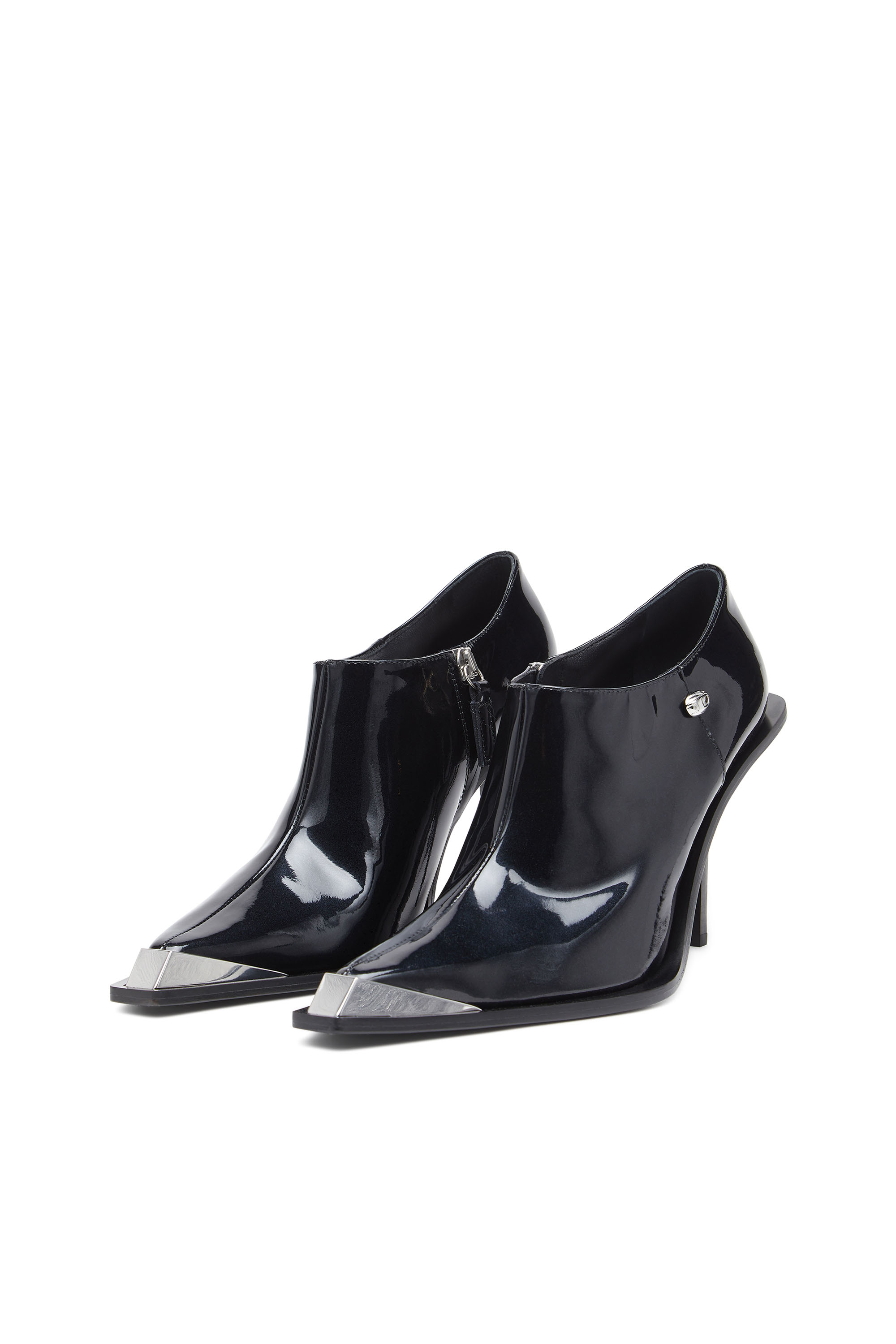 Diesel - D-TONA SC, D-Tona-Bottines en cuir verni Femme in Noir - 9