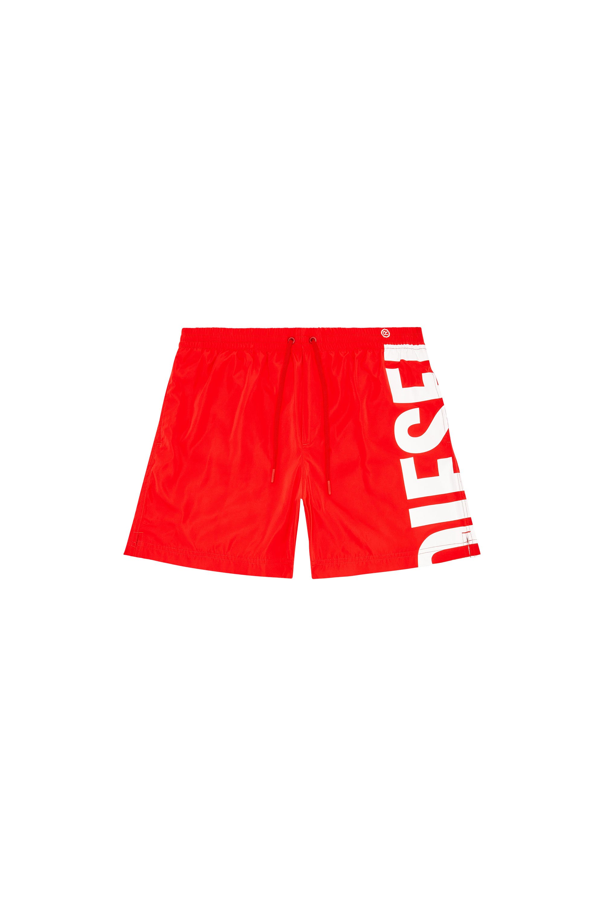 Diesel - BMBX-RIO-41, Male's Board shorts with side logo print in Red - 4