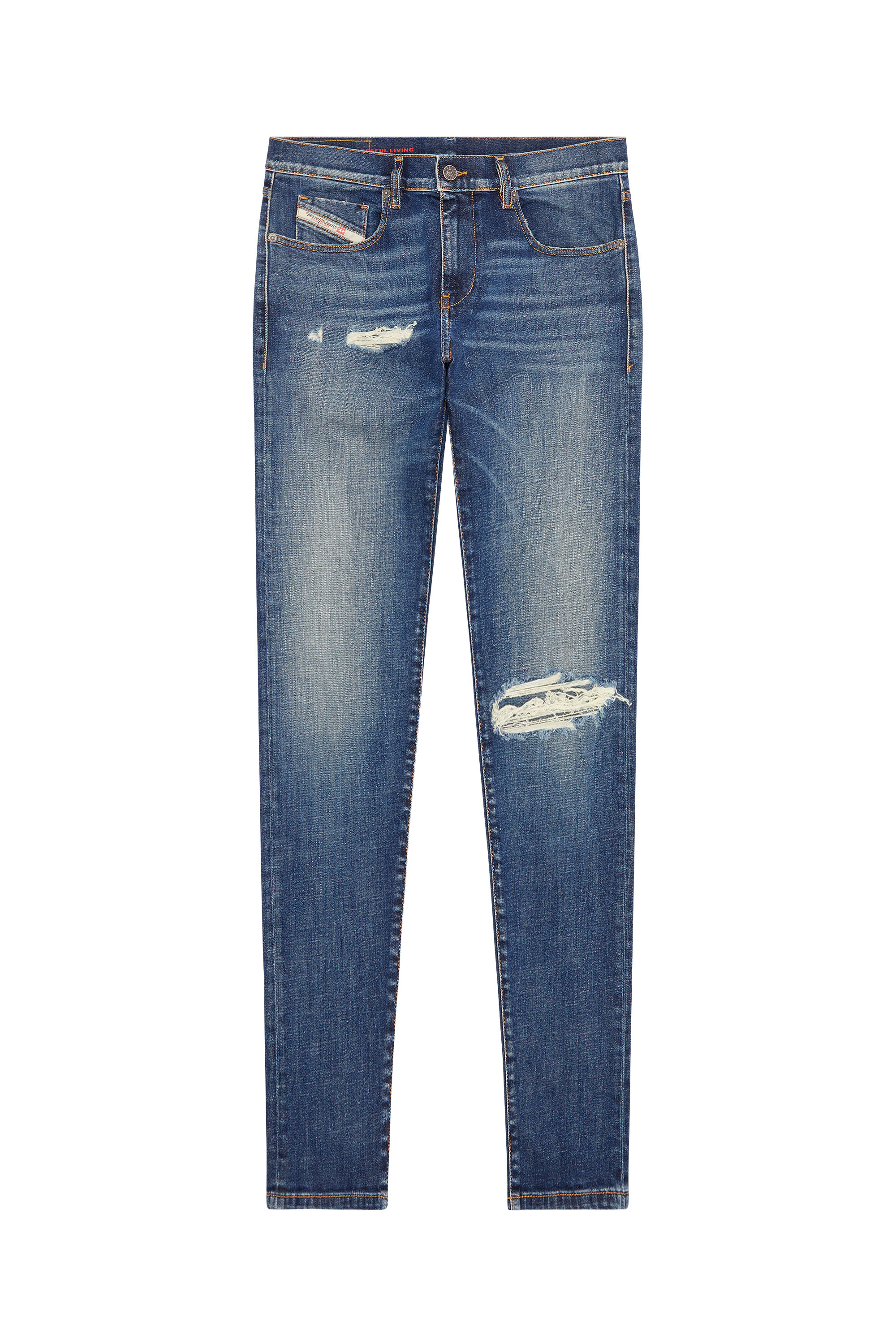 2019 D-STRUKT 09F05 Slim Jeans, Bleu Foncé - Jeans