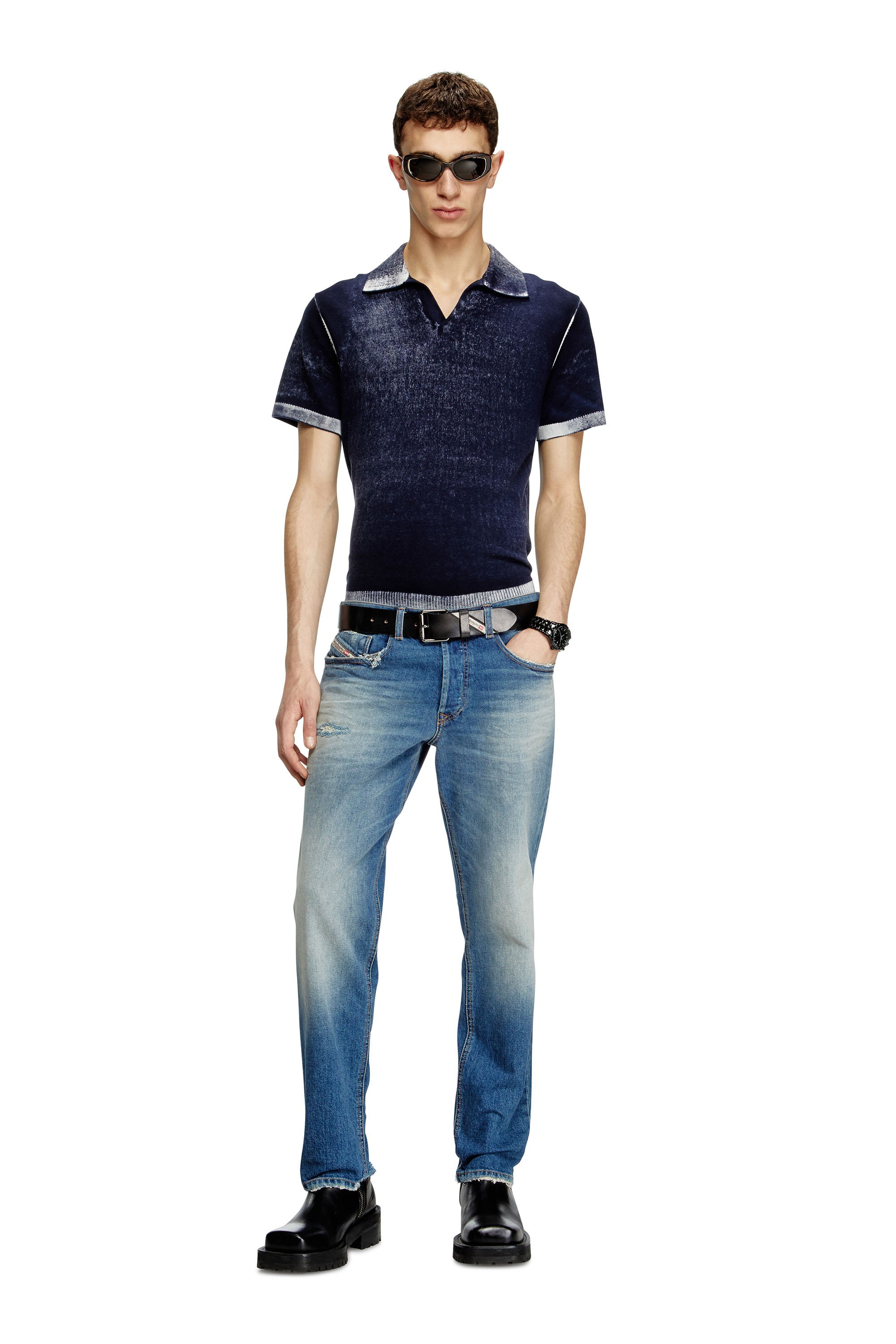 Diesel - Regular Jeans 2023 D-Finitive 0BMBY Homme, Bleu moyen - Image 2