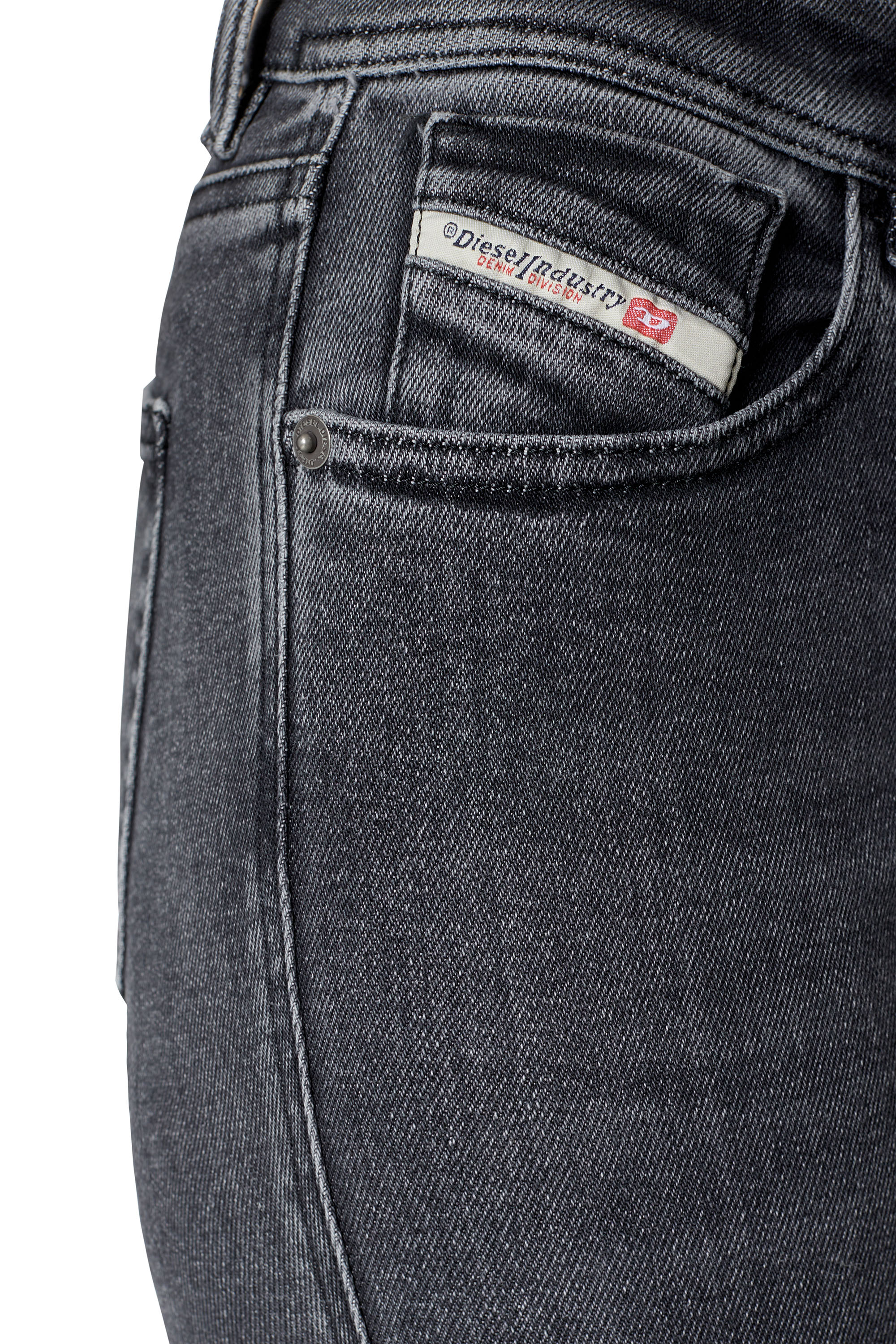 Diesel - Super skinny Jeans 2017 Slandy 09D61, Noir/Gris foncé - Image 3