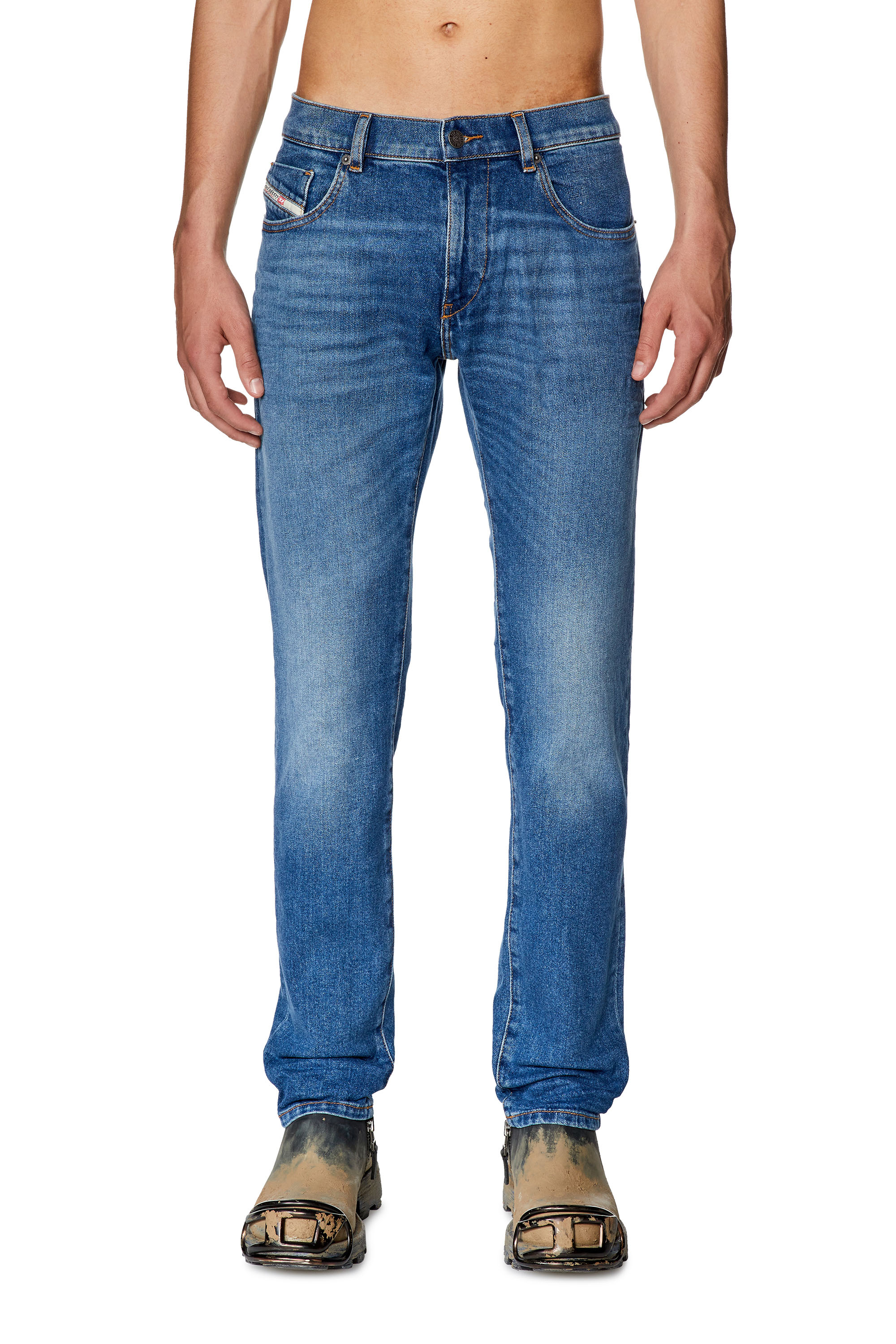 Diesel - Slim Jeans 2019 D-Strukt 0ENAT, Bleu moyen - Image 2
