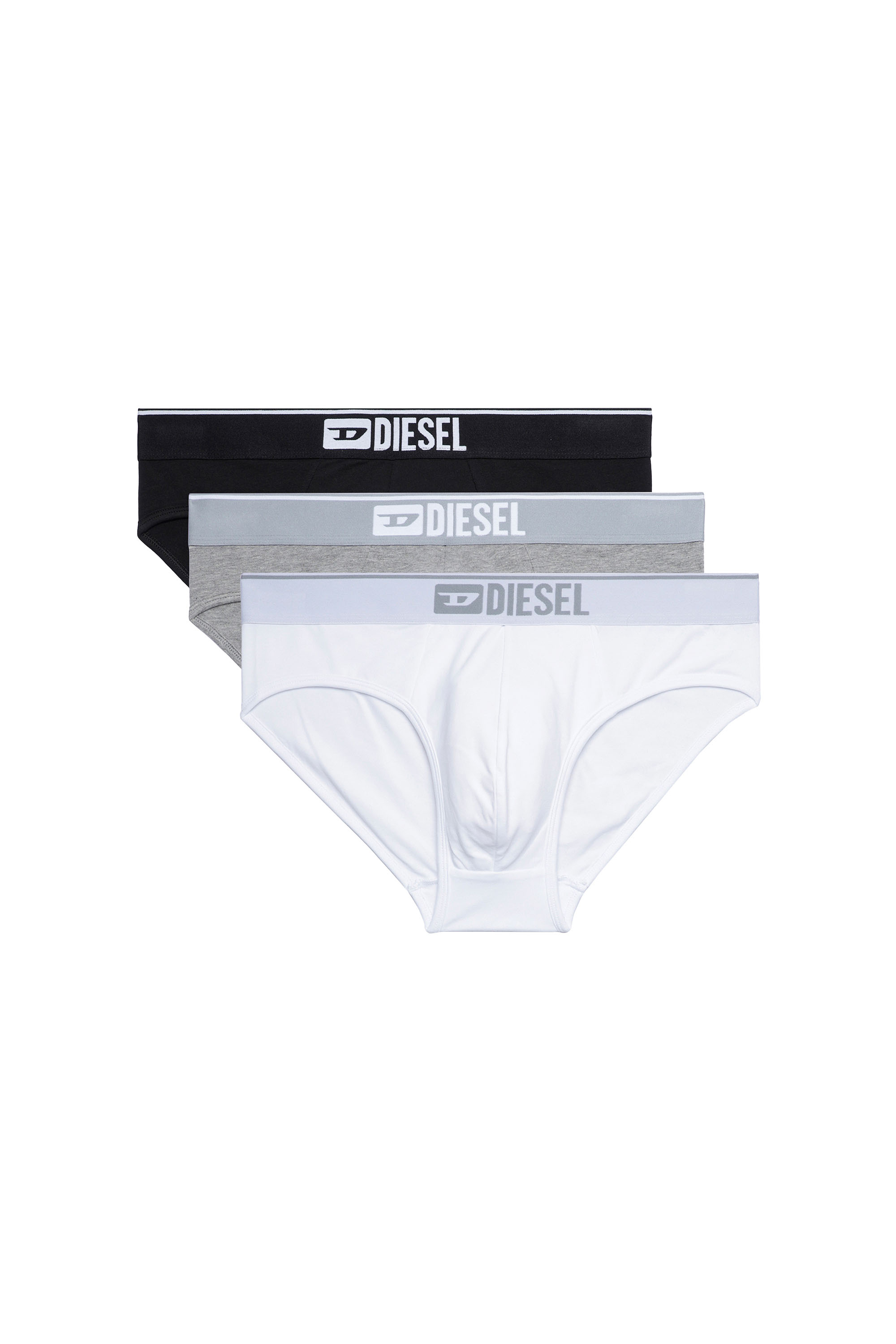 Diesel - UMBR-ANDRETHREEPACK, Lot de trois slips couleur unie à logo Homme in Polychrome - 1