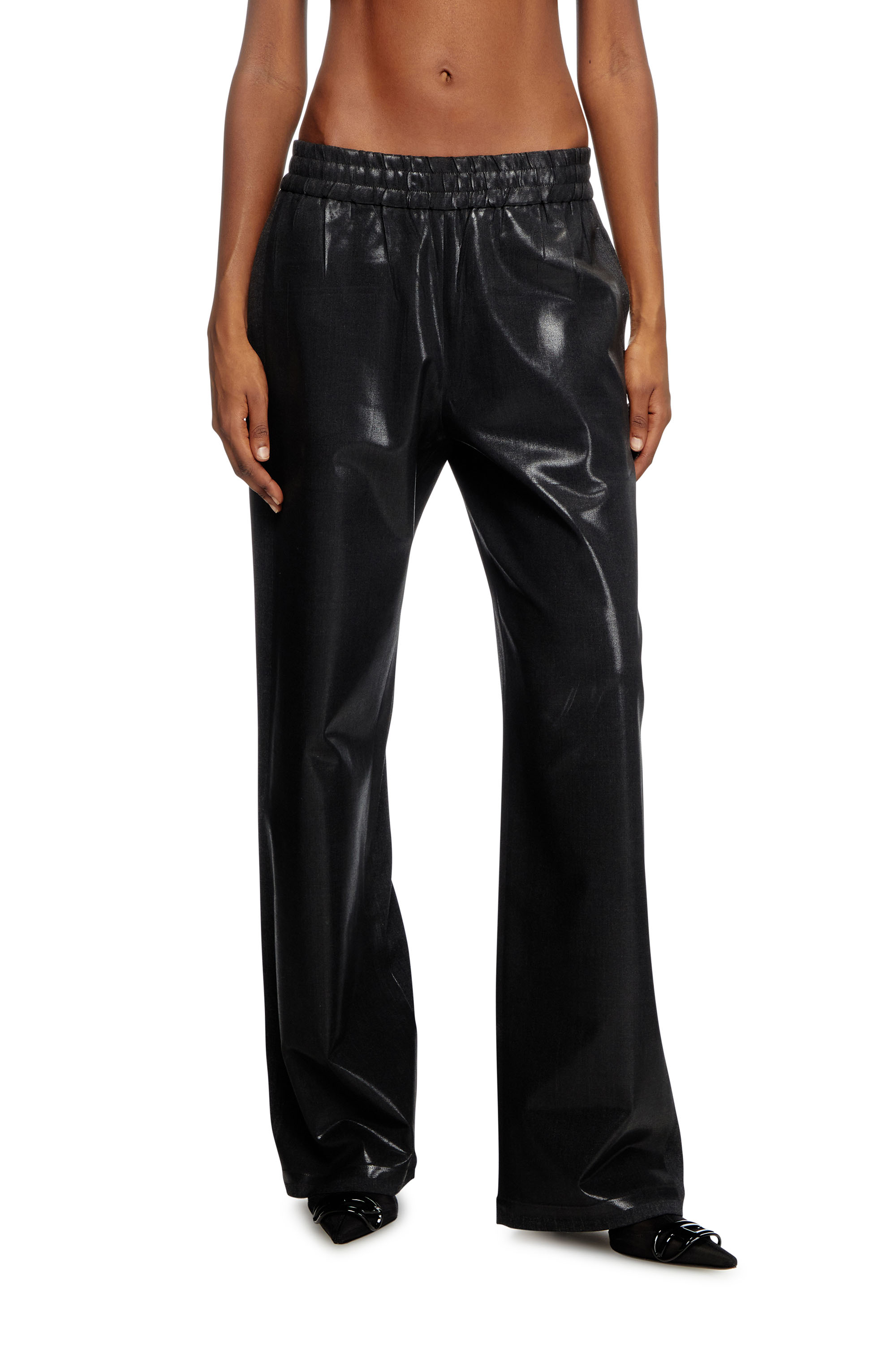 Diesel - P-DREY, Female's Loose fit tailored track pants in Black - 1