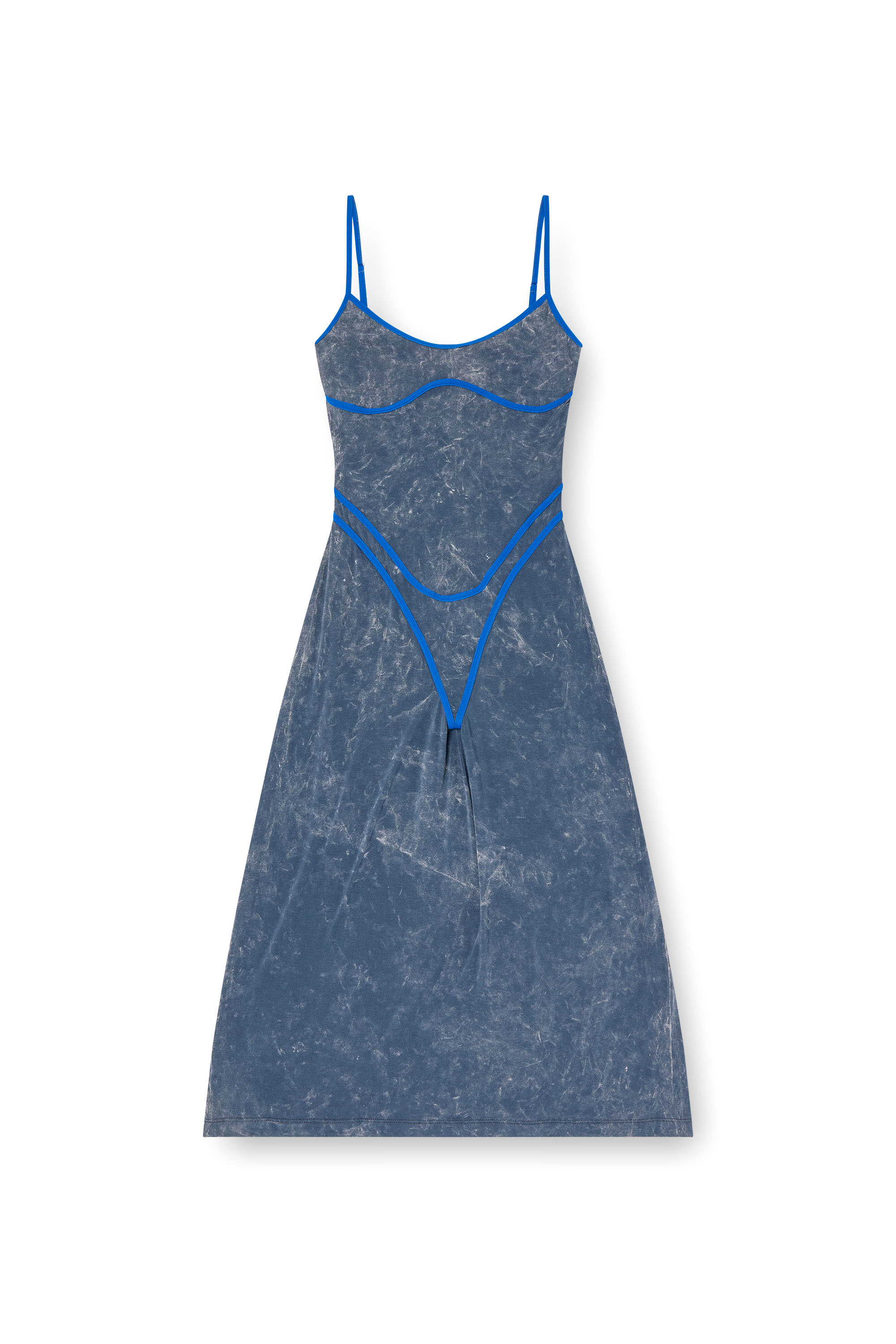 Diesel - D-WOW, Female's Strappy dress with underwear detail in Blue - 5