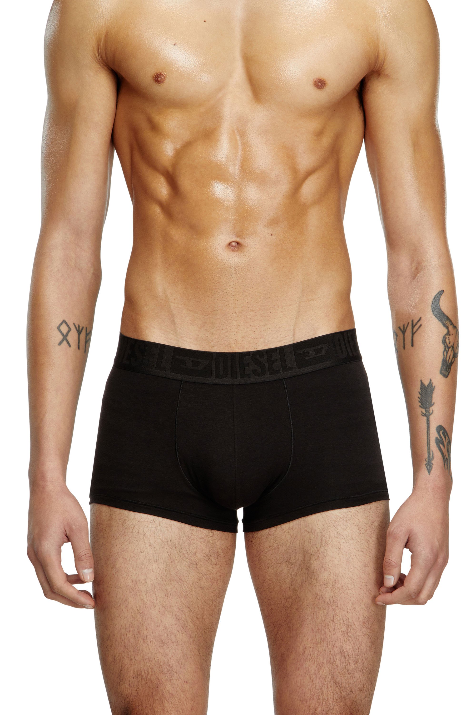 Diesel - BENJAMIN-D-MONO-3PACK, Male's Three-pack plain boxer briefs in Black - 3