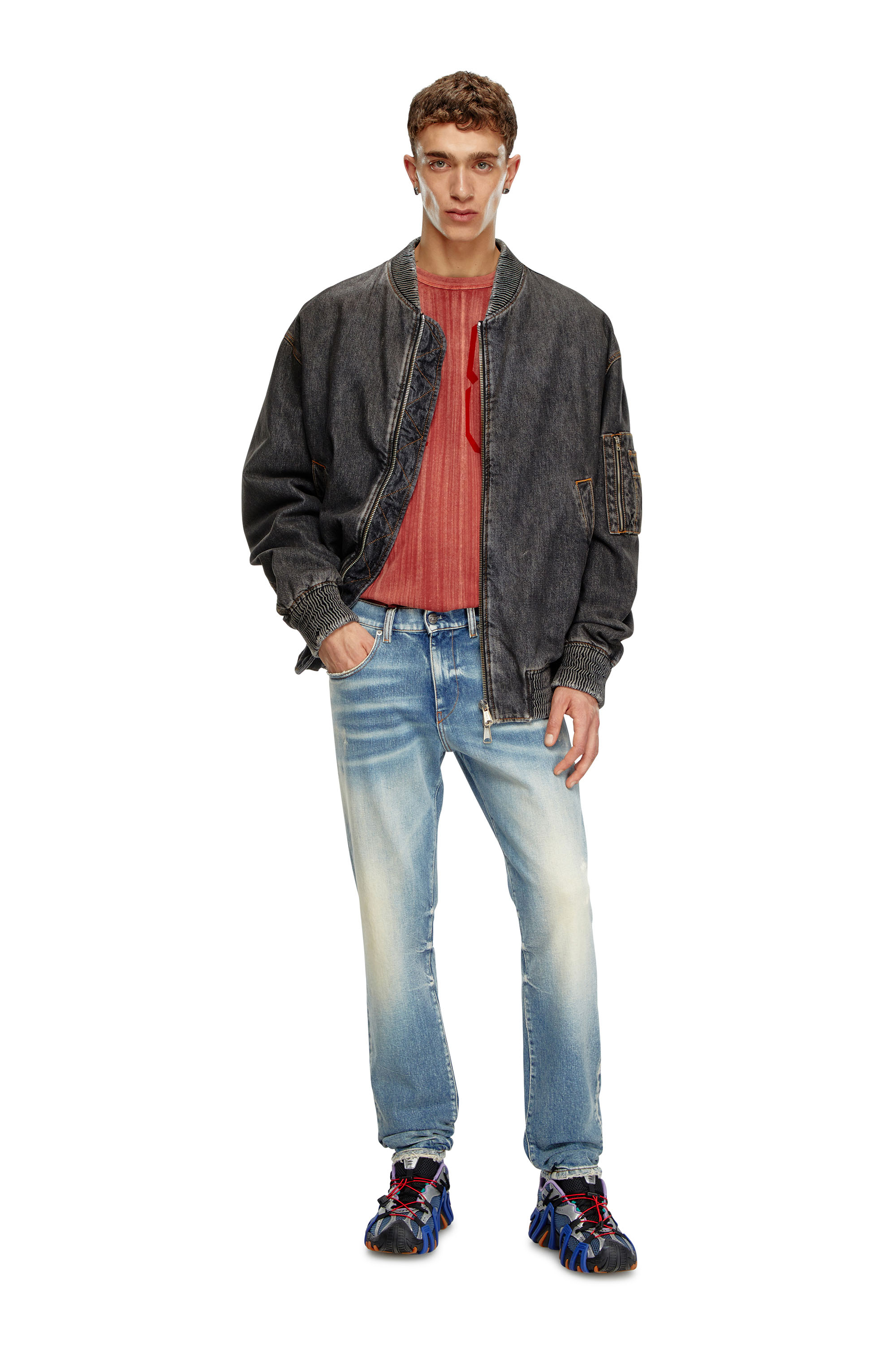 Diesel - Male Slim Jeans 2019 D-Strukt 007V8, Medium Blue - Image 2