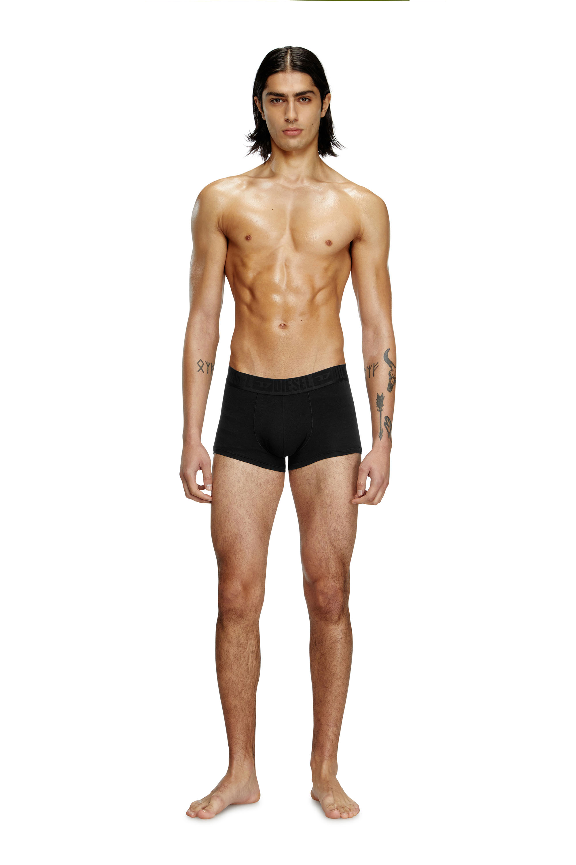 Diesel - BENJAMIN-D-MONO-3PACK, Lot de trois boxers unis Homme in Noir - 2