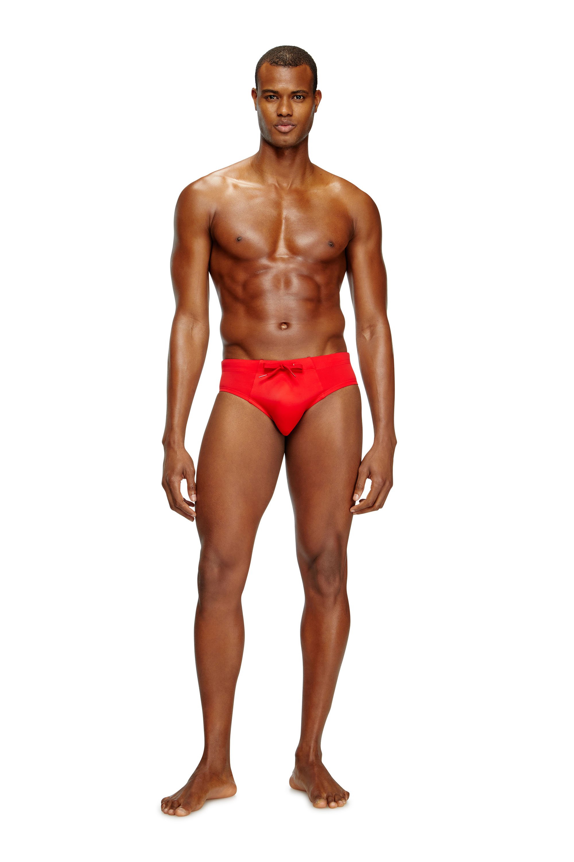 Diesel - ALFIE-D-CORE, Slip de bain avec logo à l'arrière Homme in Rouge - 1